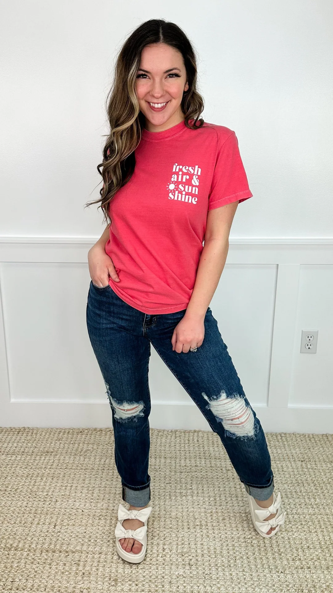 Fresh Air & Sunshine Cotton Short Sleeve Avery Mae Graphic Tee Shirt - 2 colors! - Image 4