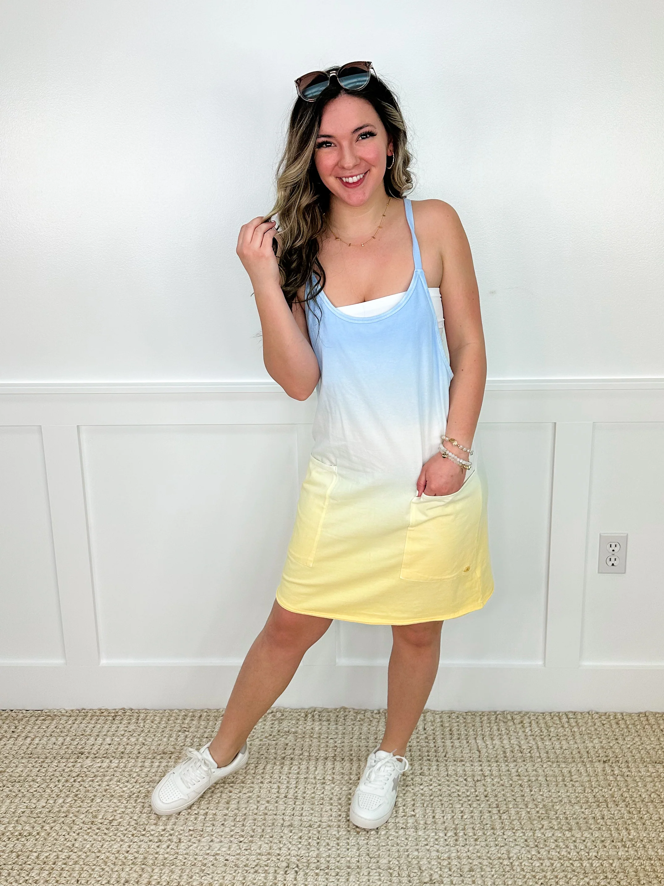 Fun in the Sun Cotton Blend Blue Avery Mae Cover Up Dress