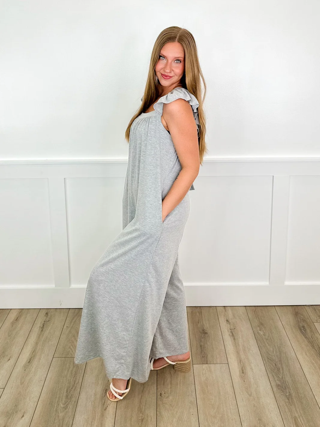 Getting Into it Grey Avery Mae Jumpsuit - Image 2