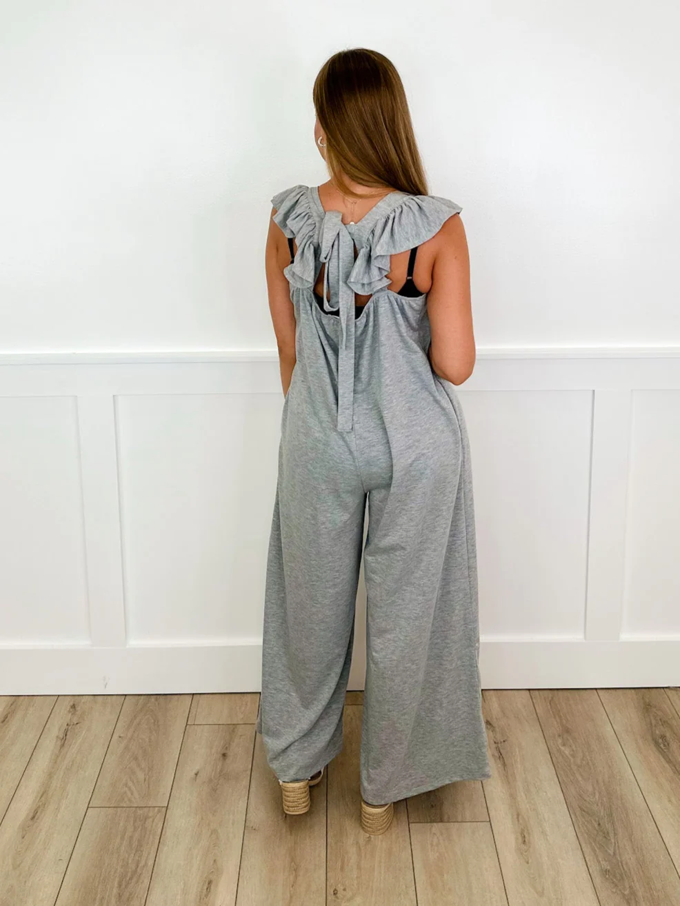 Getting Into it Grey Avery Mae Jumpsuit - Image 3