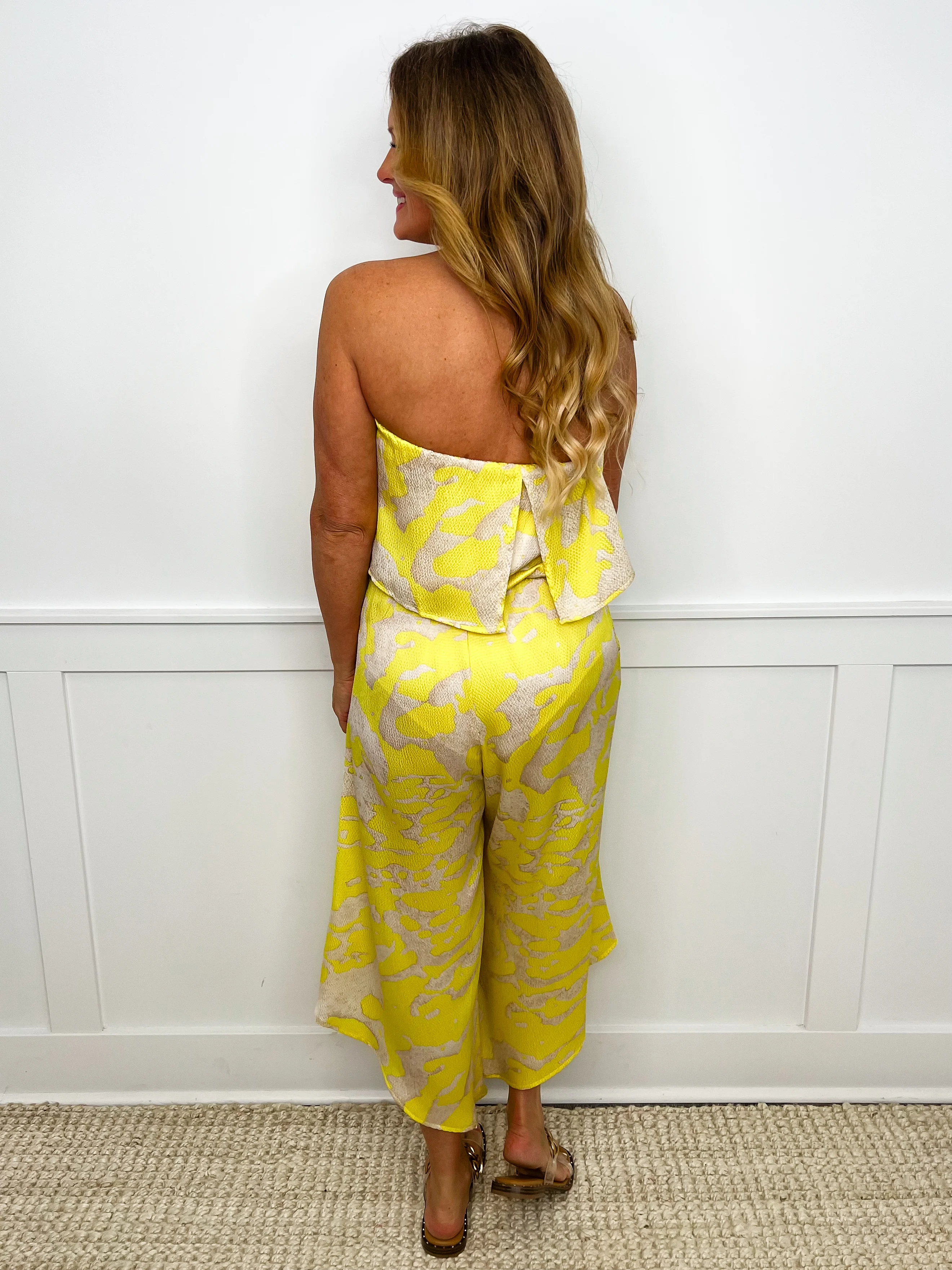 Go on Girl Lightweight Strapless Yellow Avery Mae Jumpsuit - Image 2