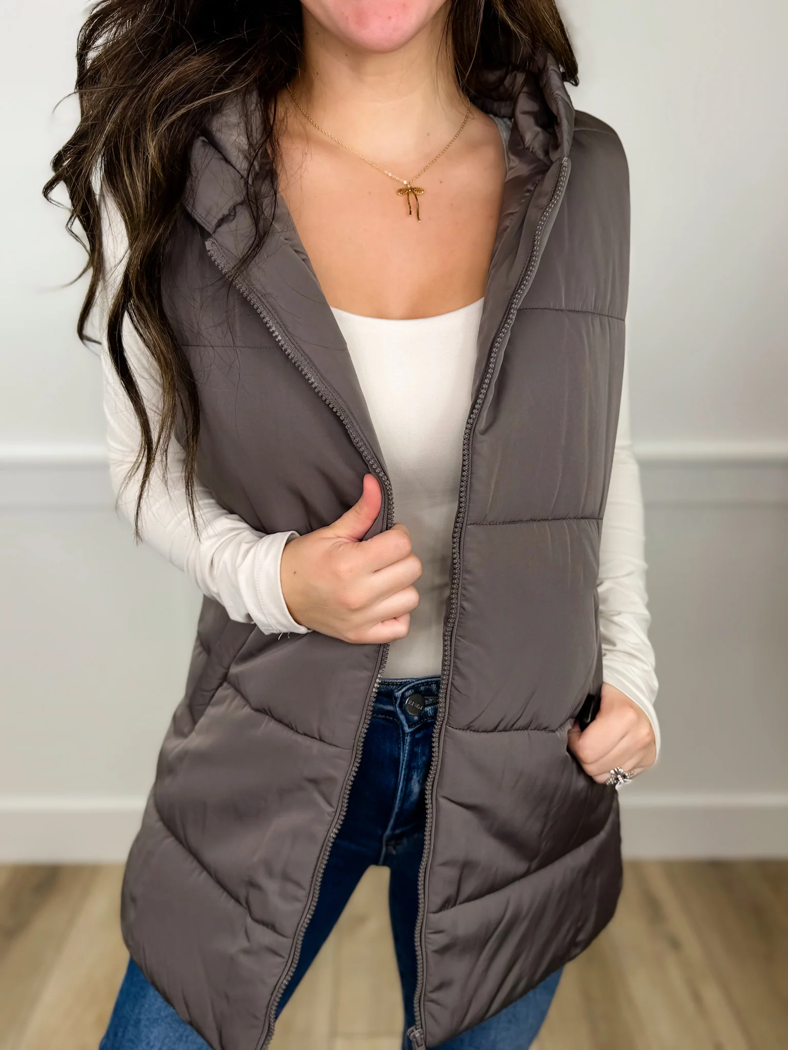 Go With the Flow Avery Mae Hooded Puffer Vest - 2 colors! - Image 2