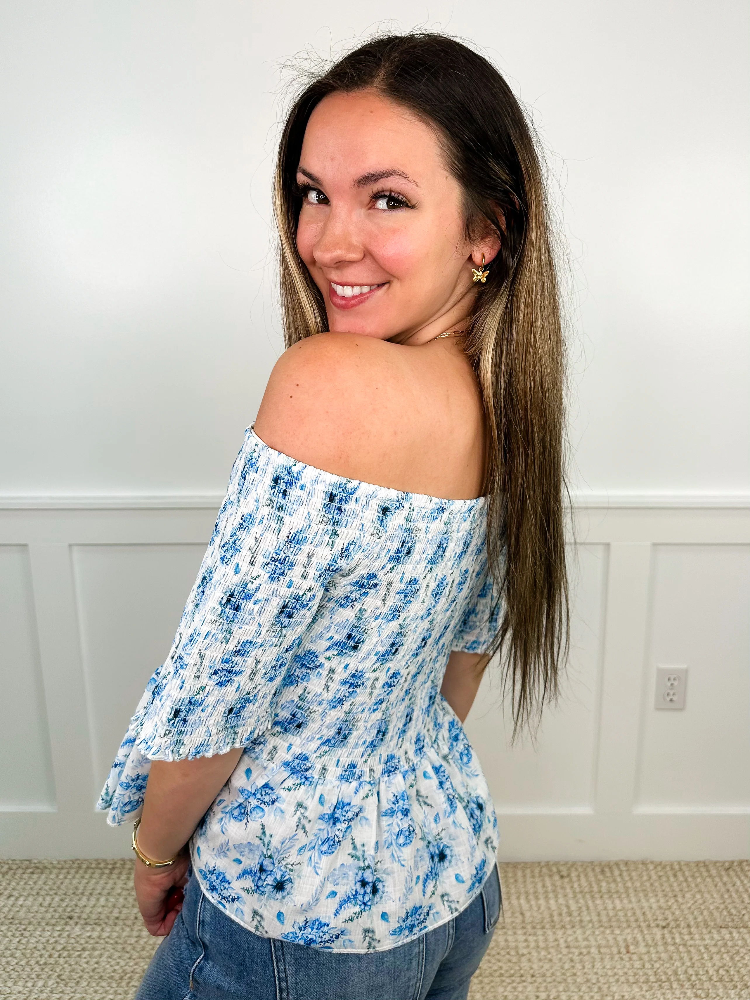 Going the Distance Cotton Short Sleeve White Avery Mae Top - Image 2
