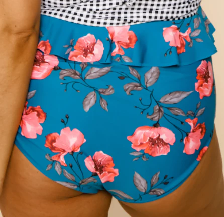 Coral Reef Good Times Reversible Ultra High-Rise Swim Bottoms *Final Sale* - Image 3