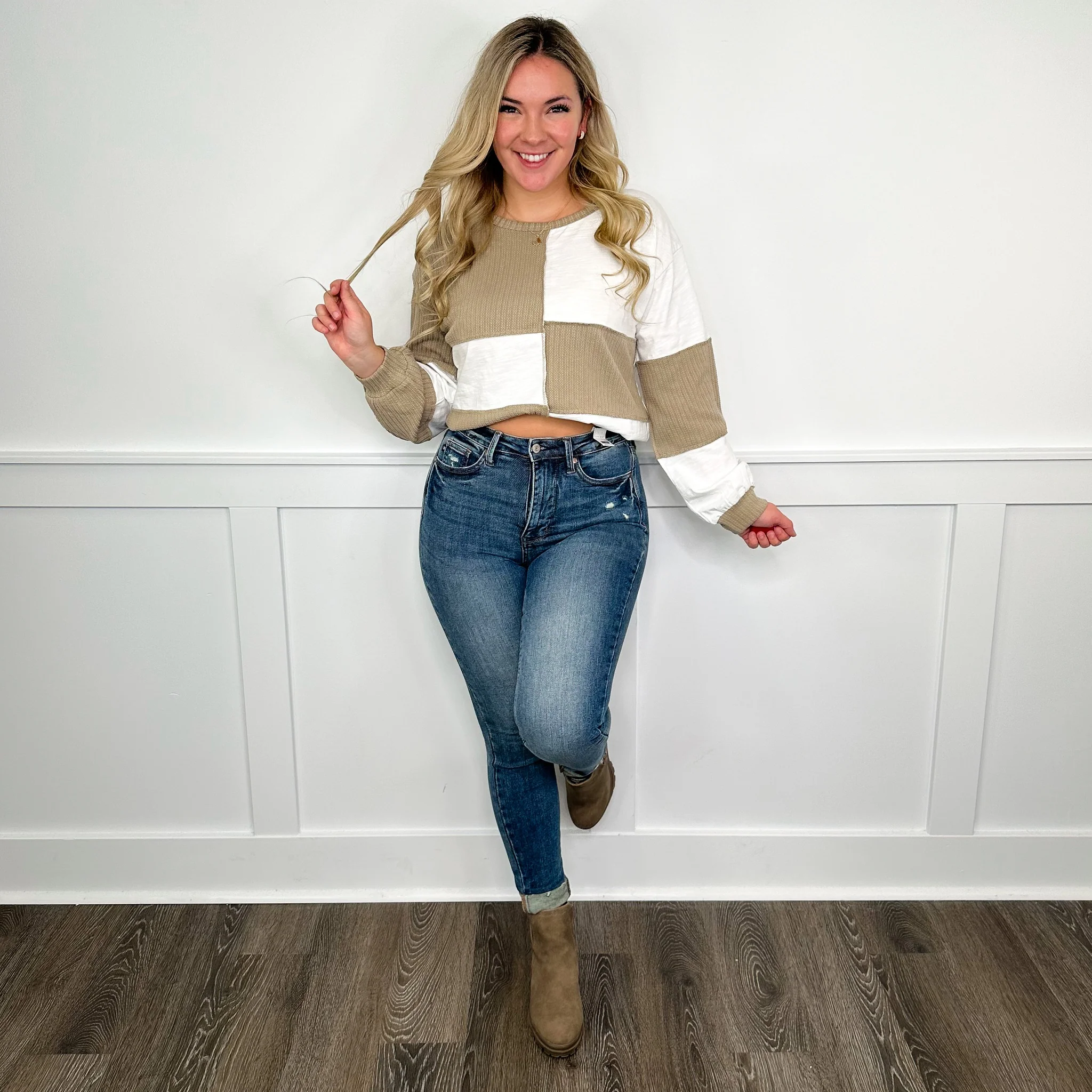 Good to Us Long Sleeve Latte Avery Mae Top - Image 3