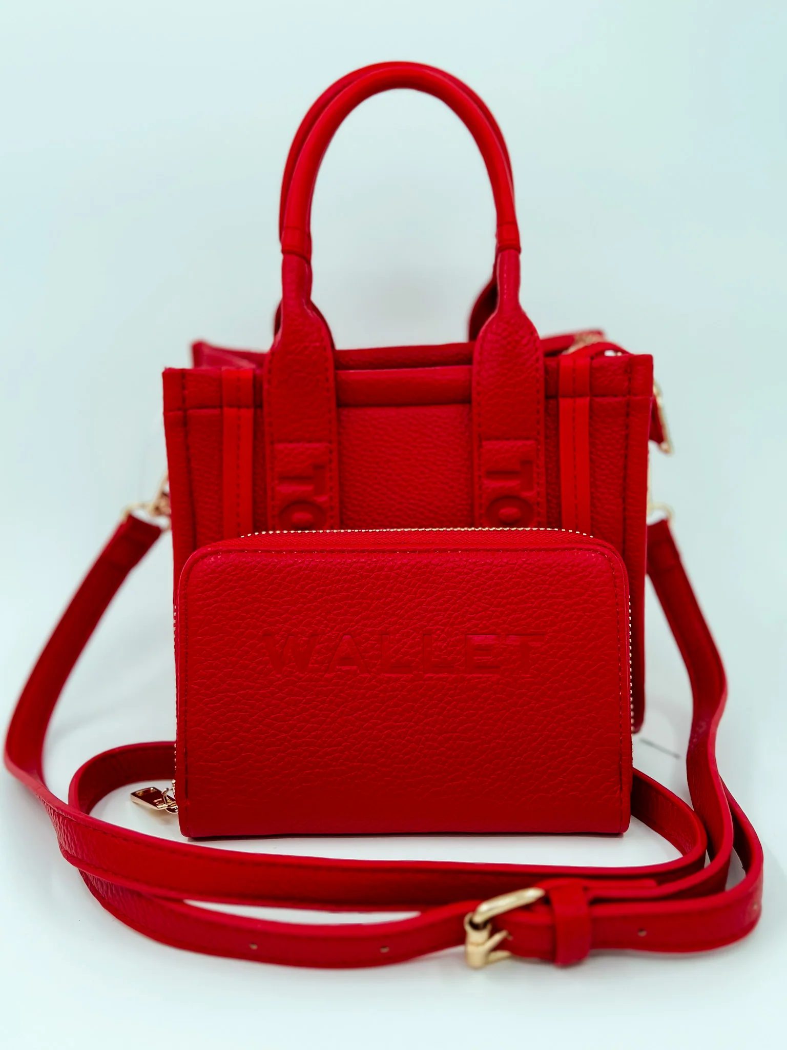 Got it Handled Faux Leather Mini Tote Bag & Wallet Set - 9 colors! - Image 4