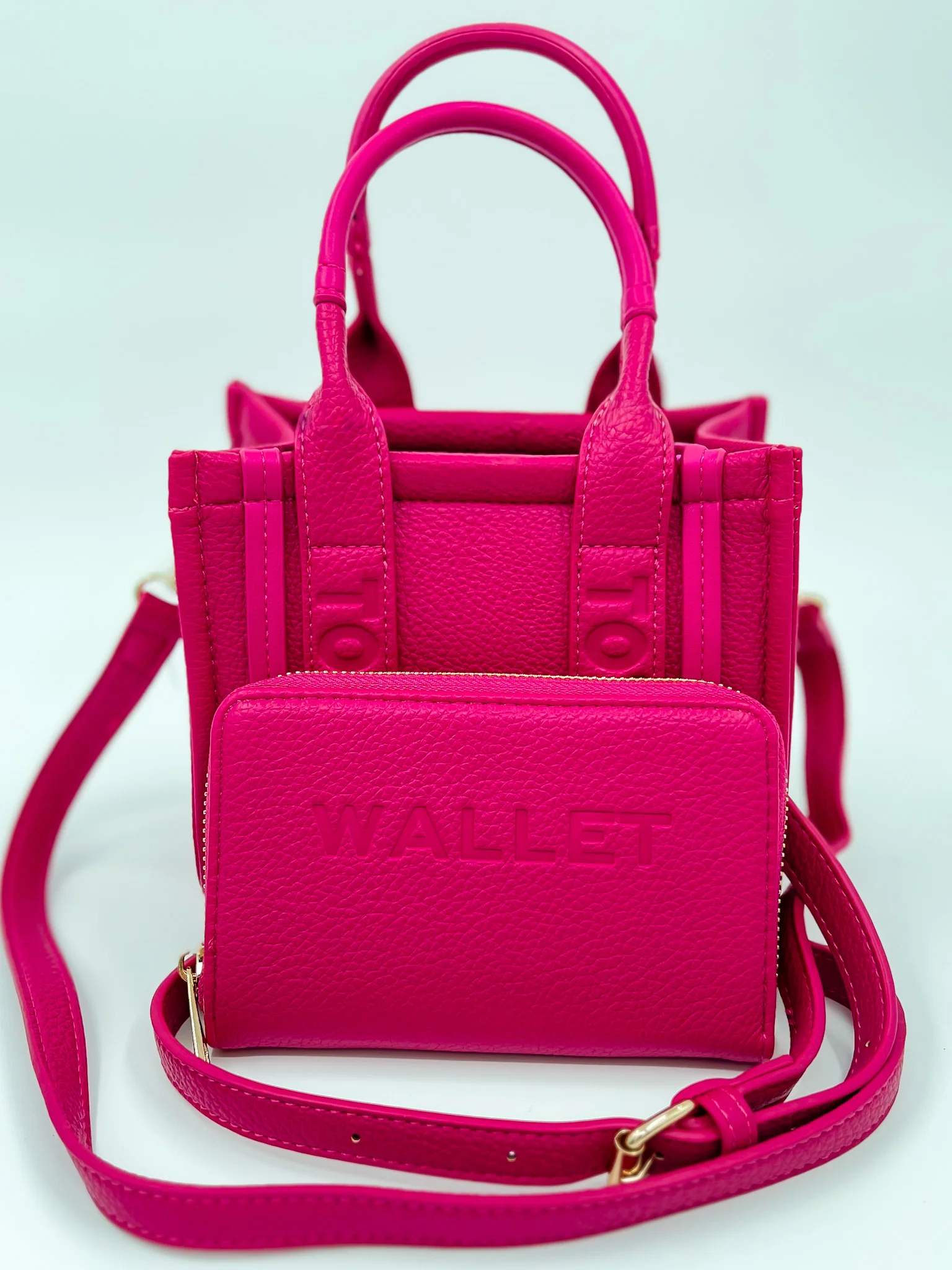 Got it Handled Faux Leather Mini Tote Bag & Wallet Set - 9 colors! - Image 5