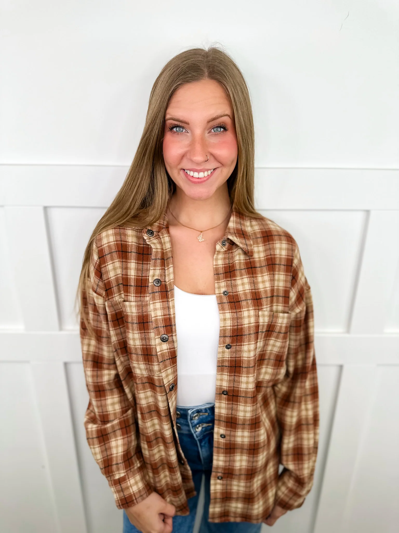 Hem & Thread So Many Ways of Style Cotton Long Sleeve Flannel - 2 colors! - Image 2