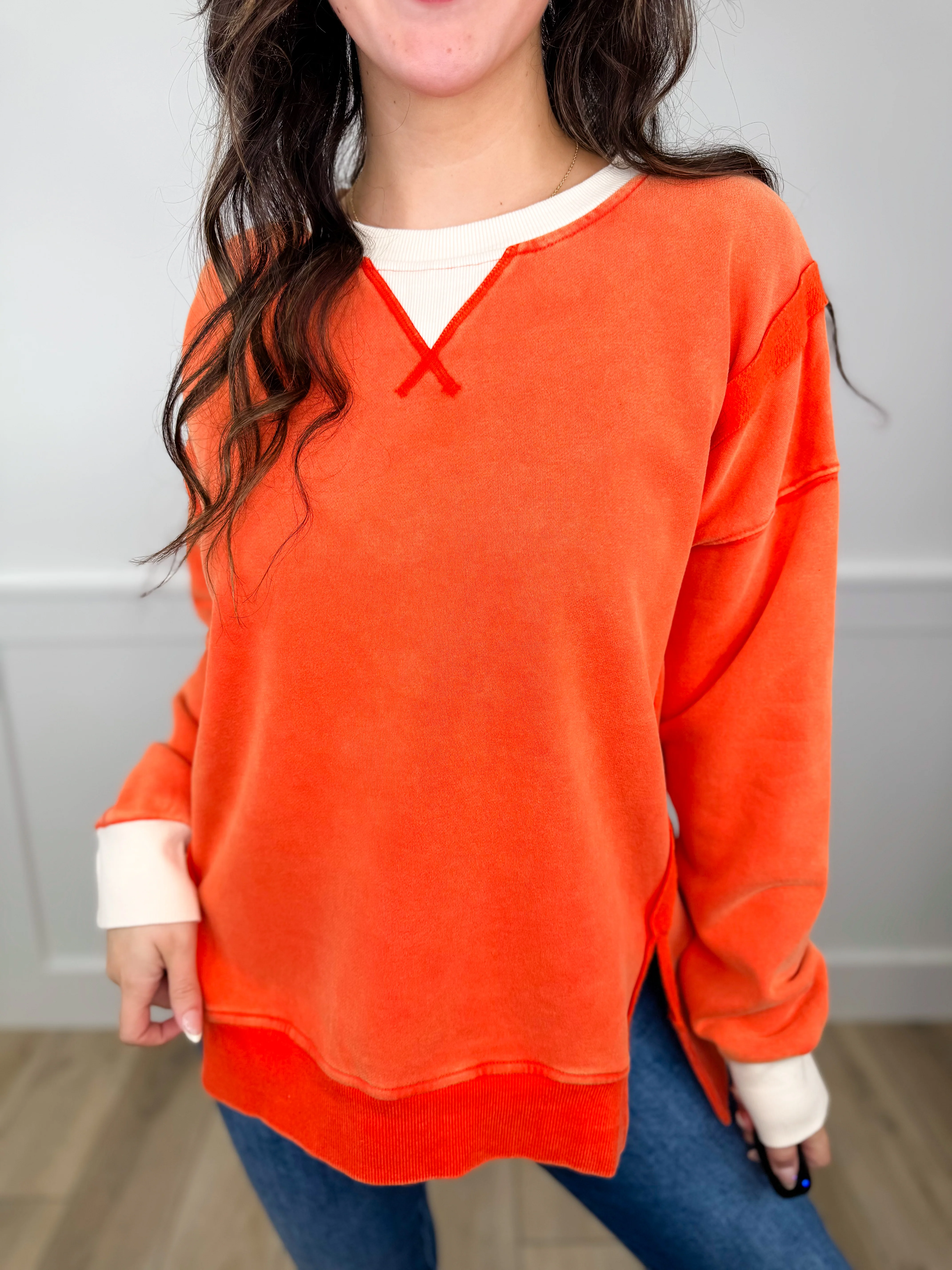 Hem & Thread Sure of it Cotton Blend Long Sleeve Weekender Top - 2 colors! - Image 2
