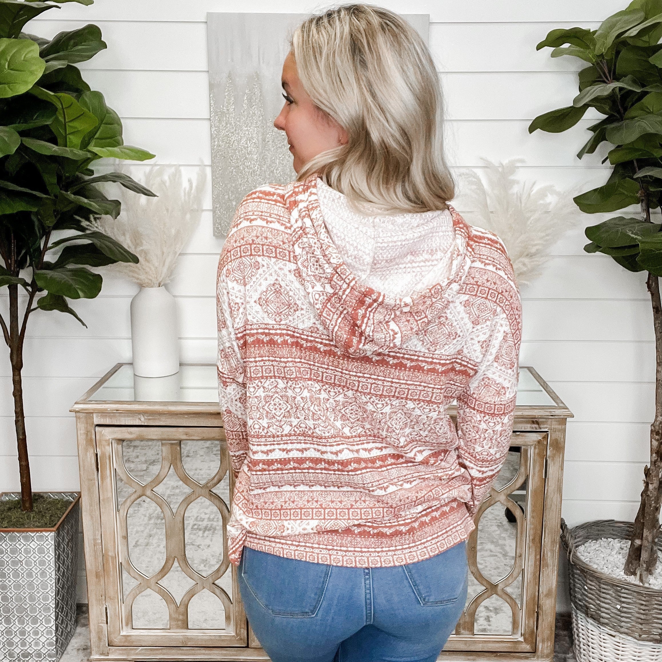 Here For A Reason Ivory Hooded Sweatshirt - Image 2