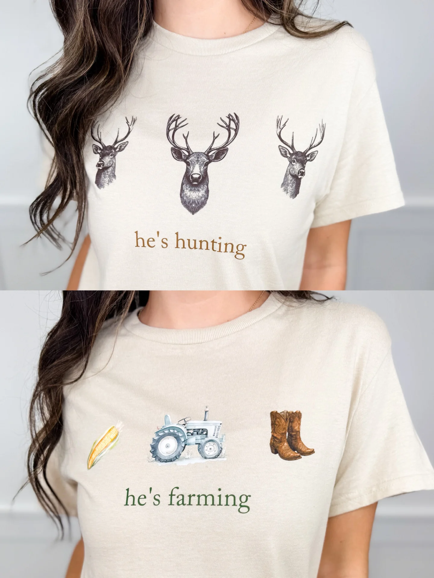 He's Got Hobbies Cotton Short Sleeve Sand Avery Mae Graphic Tee Shirt - Multiple Options! (Gildan)