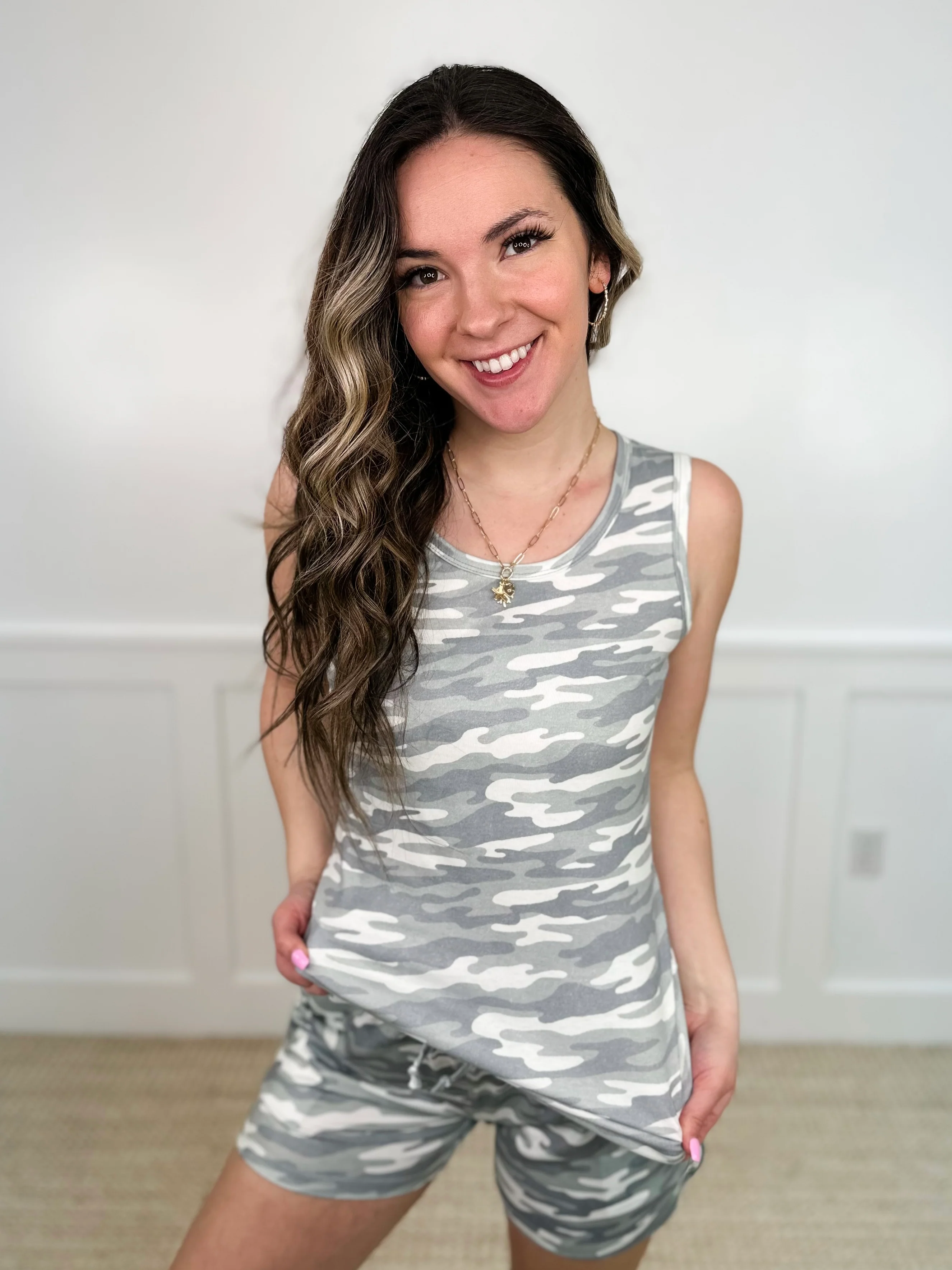 Hiding in the Open Camo Avery Mae Tank Top