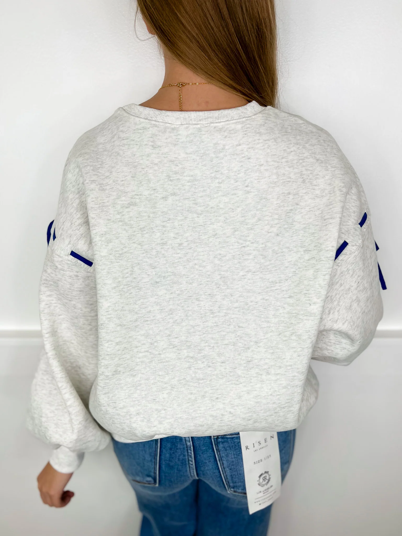 Holding it Together Long Sleeve Grey Avery Mae Sweatshirt - Image 2