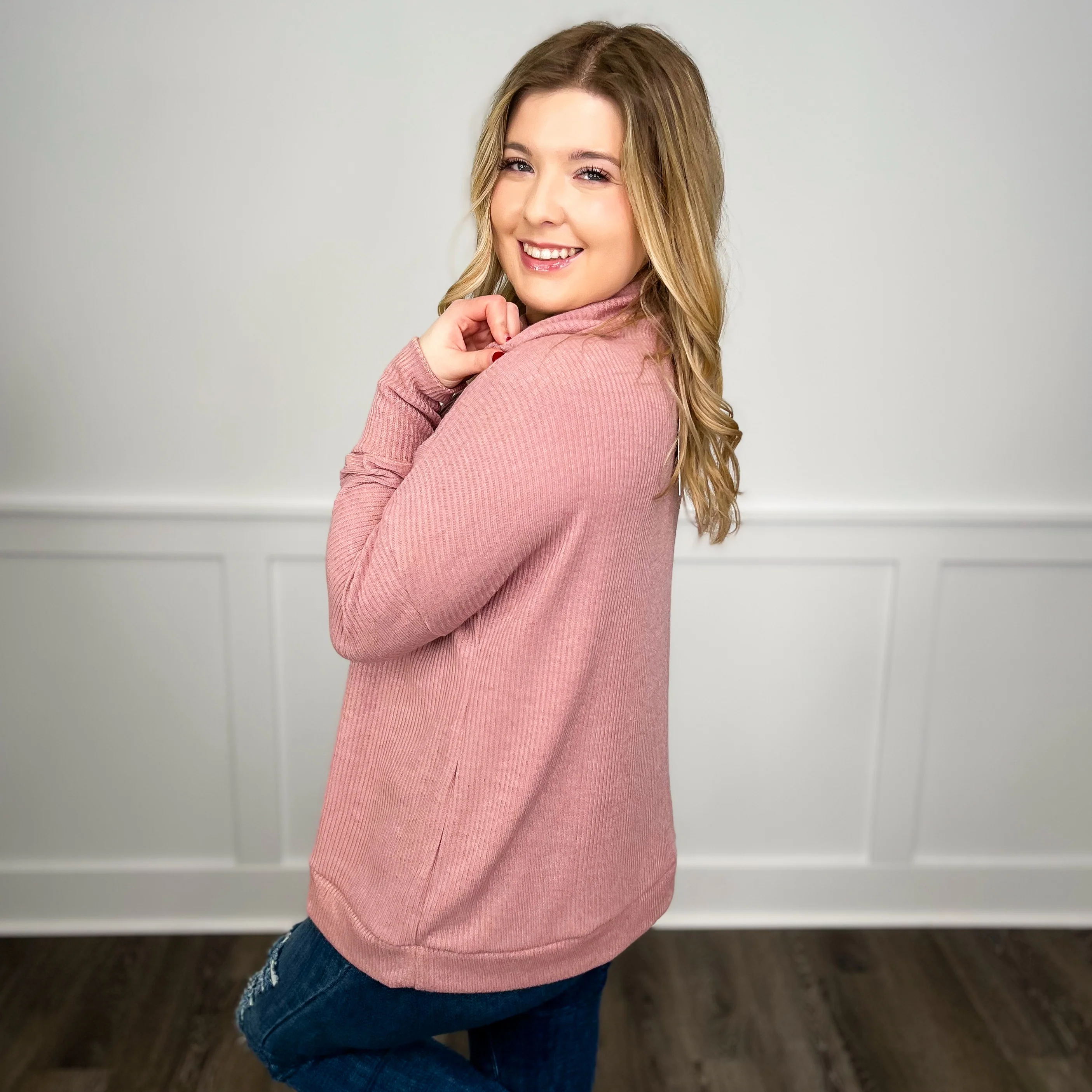 I Am That Girl Ribbed Long Sleeve Avery Mae Sweater Top - 9 colors! - Image 10