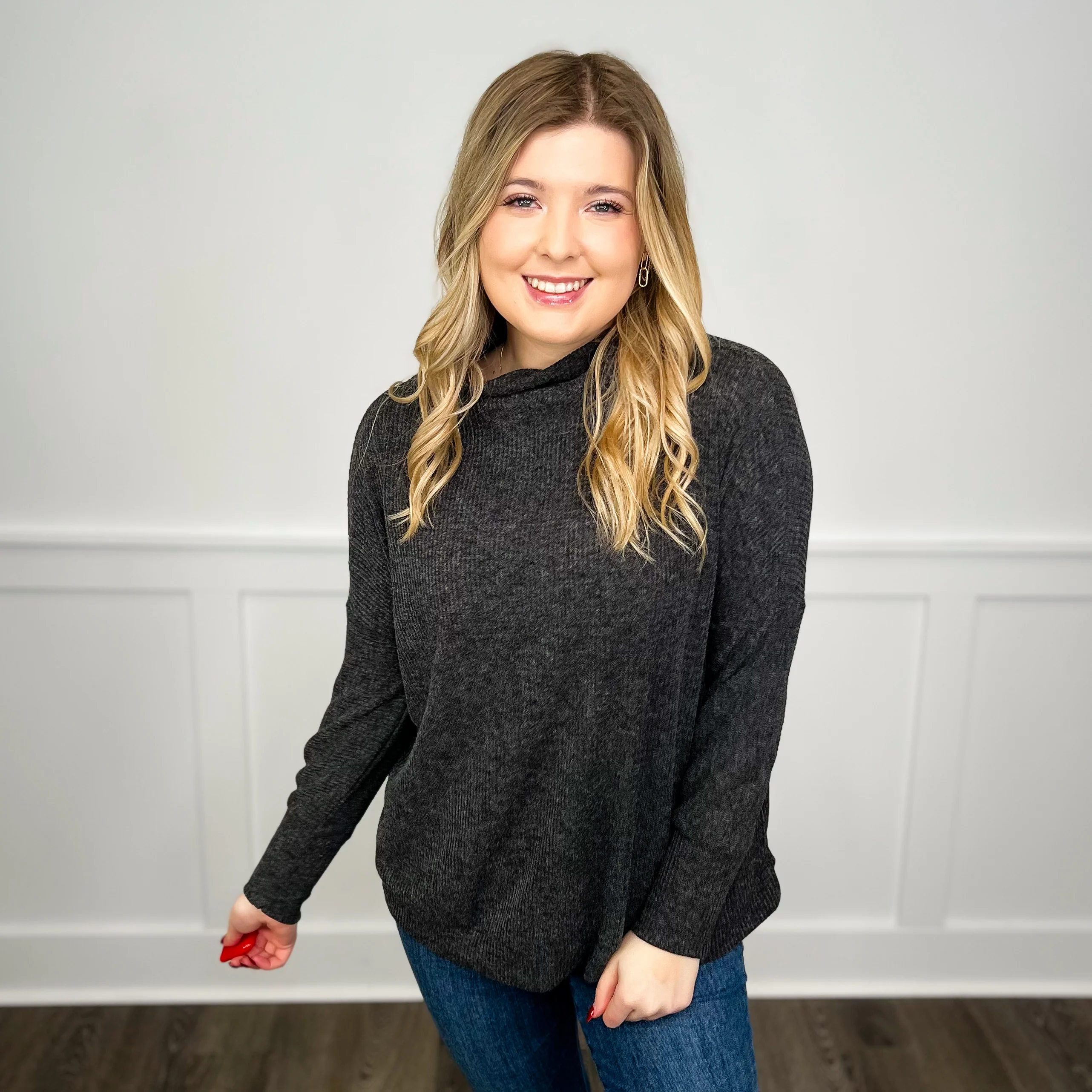 I Am That Girl Ribbed Long Sleeve Avery Mae Sweater Top - 9 colors! - Image 2
