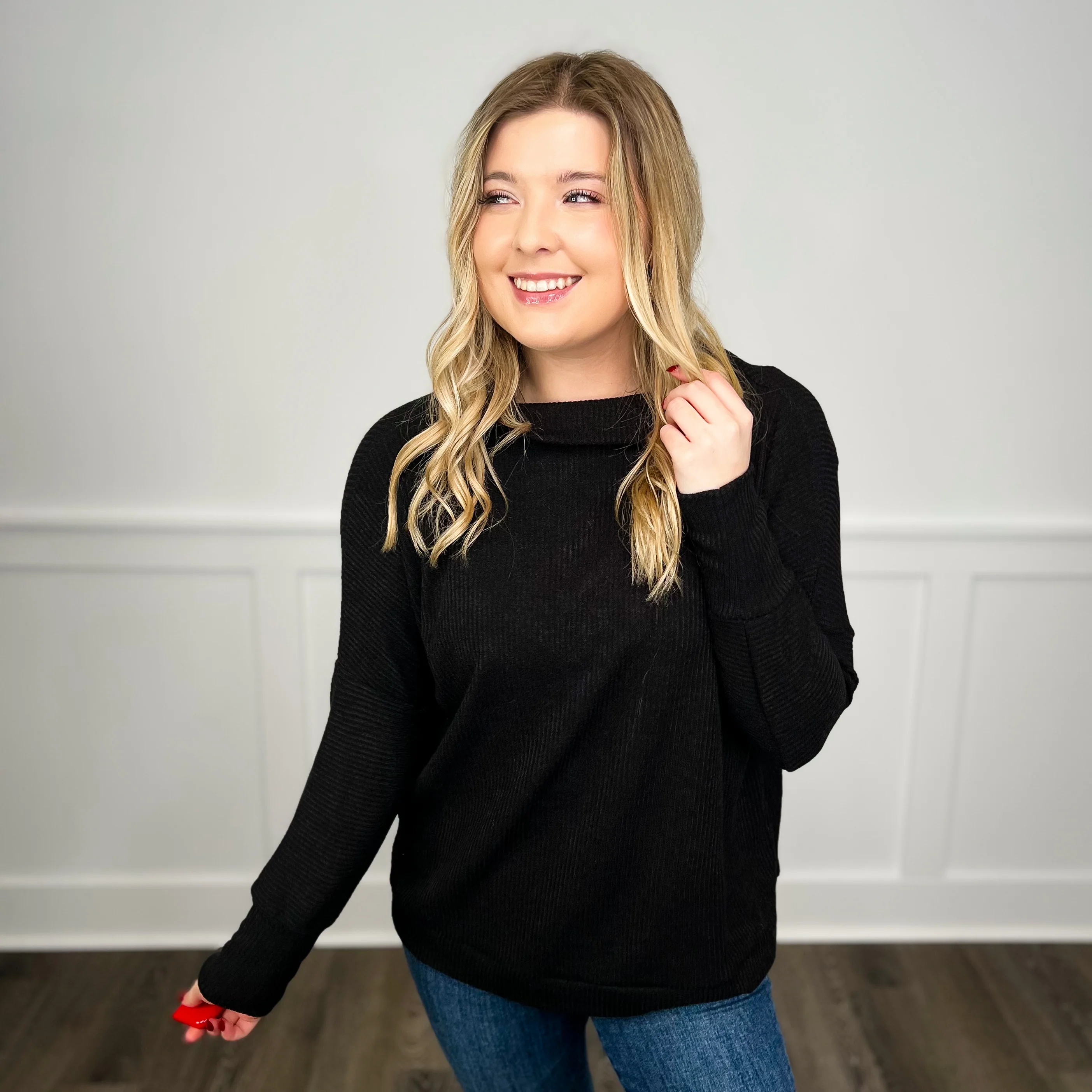 I Am That Girl Ribbed Long Sleeve Avery Mae Sweater Top - 9 colors! - Image 5