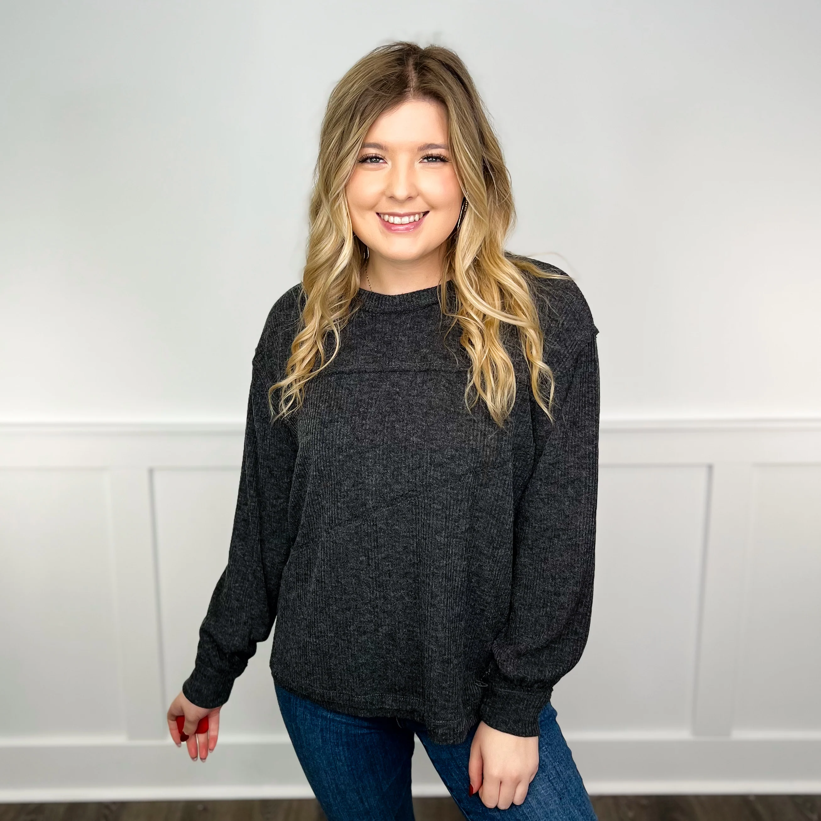 I Know You Ribbed Long Sleeve Avery Mae Top - 7 colors! - Image 2