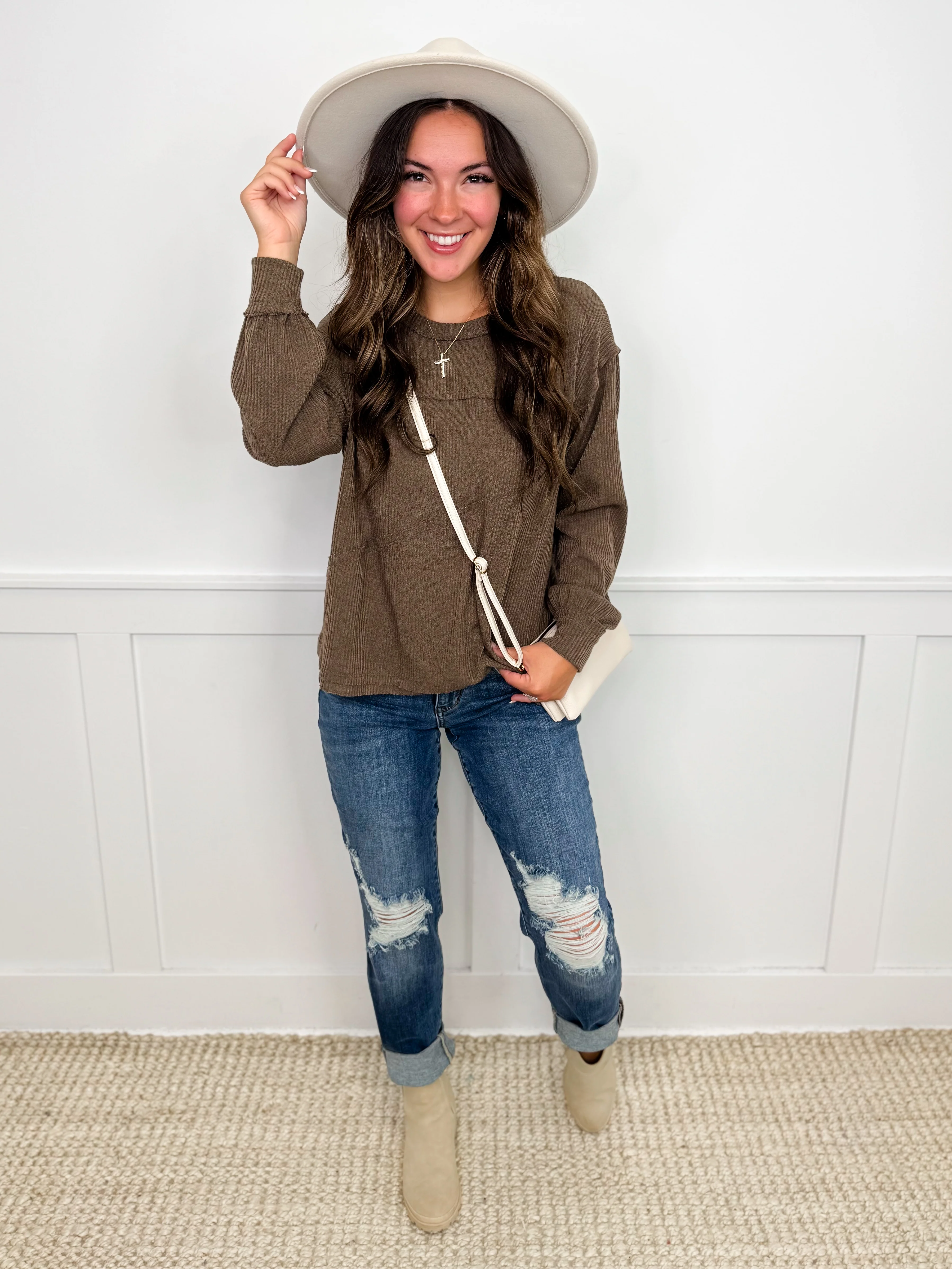 I Know You Ribbed Long Sleeve Avery Mae Top - 7 colors! - Image 9