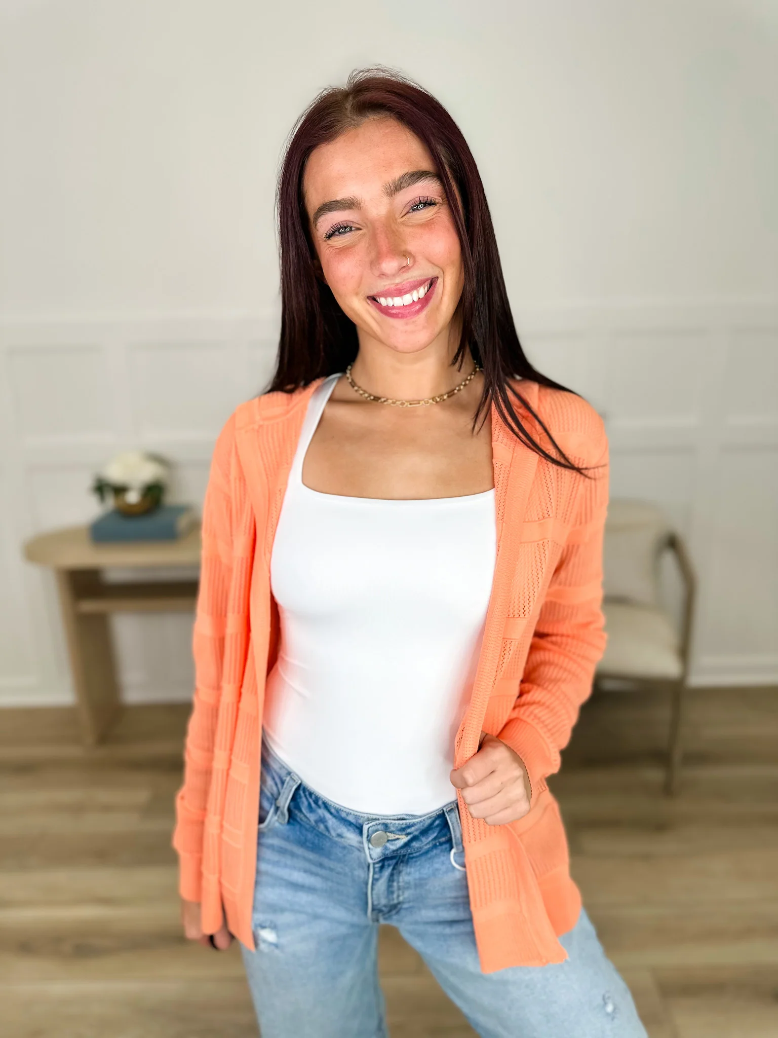 I Need You Knit Long Sleeve Avery Mae Hooded Cardigan - Multiple Colors - Image 3