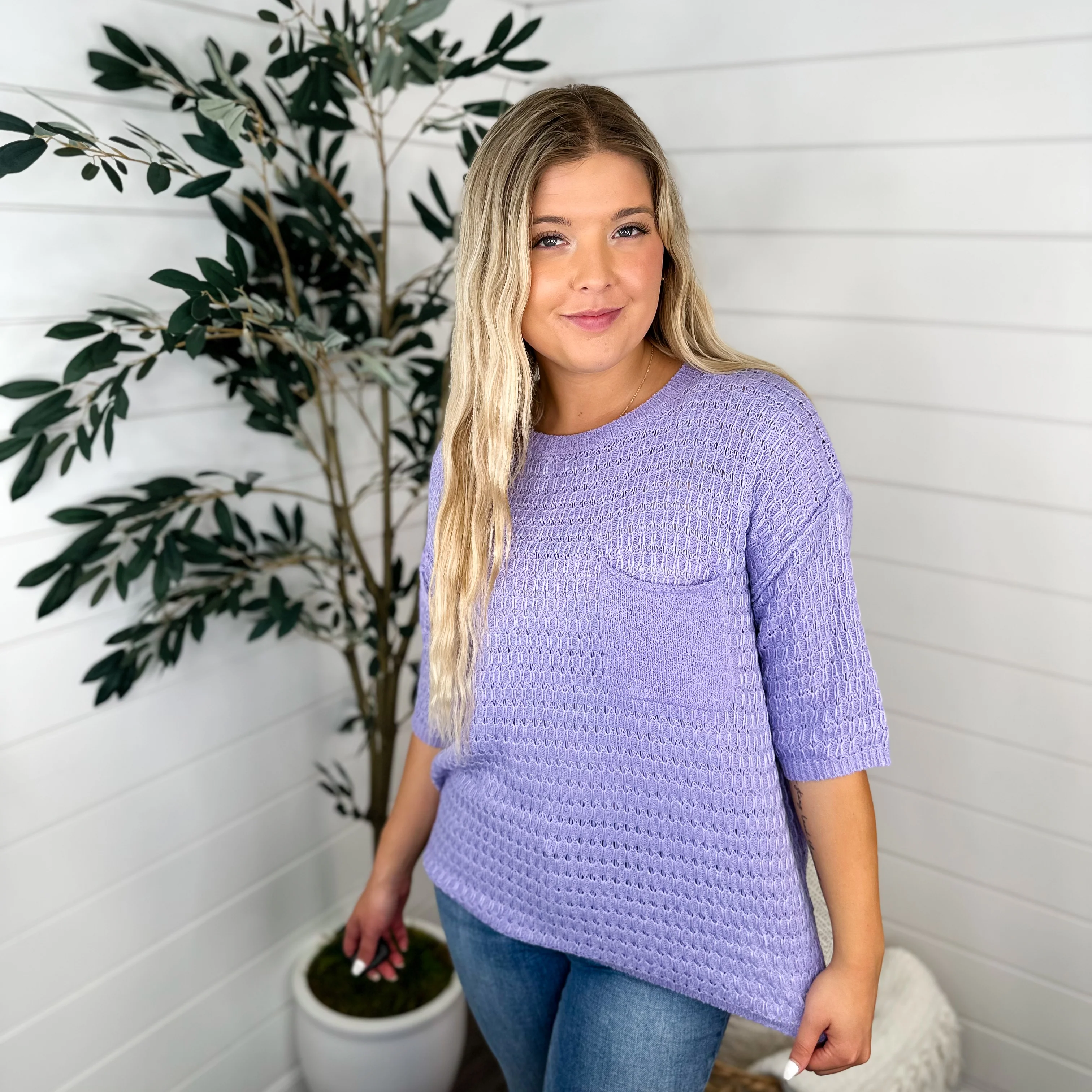 Introduce Yourself Knit Short Sleeve Avery Mae Sweater Top - 3 colors! - Image 3