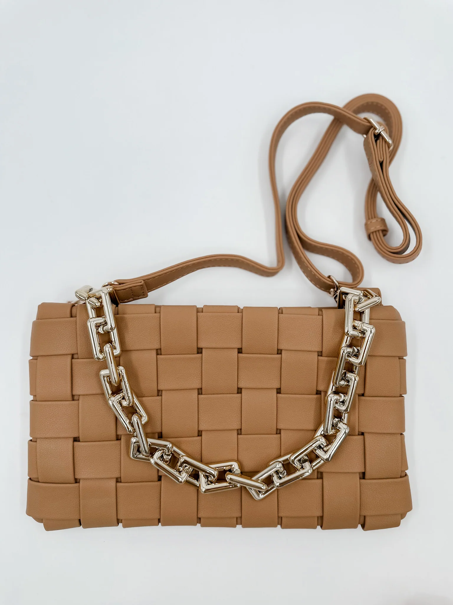 It's So Date Night Woven Faux Leather Bag - Multiple Colors - Image 4