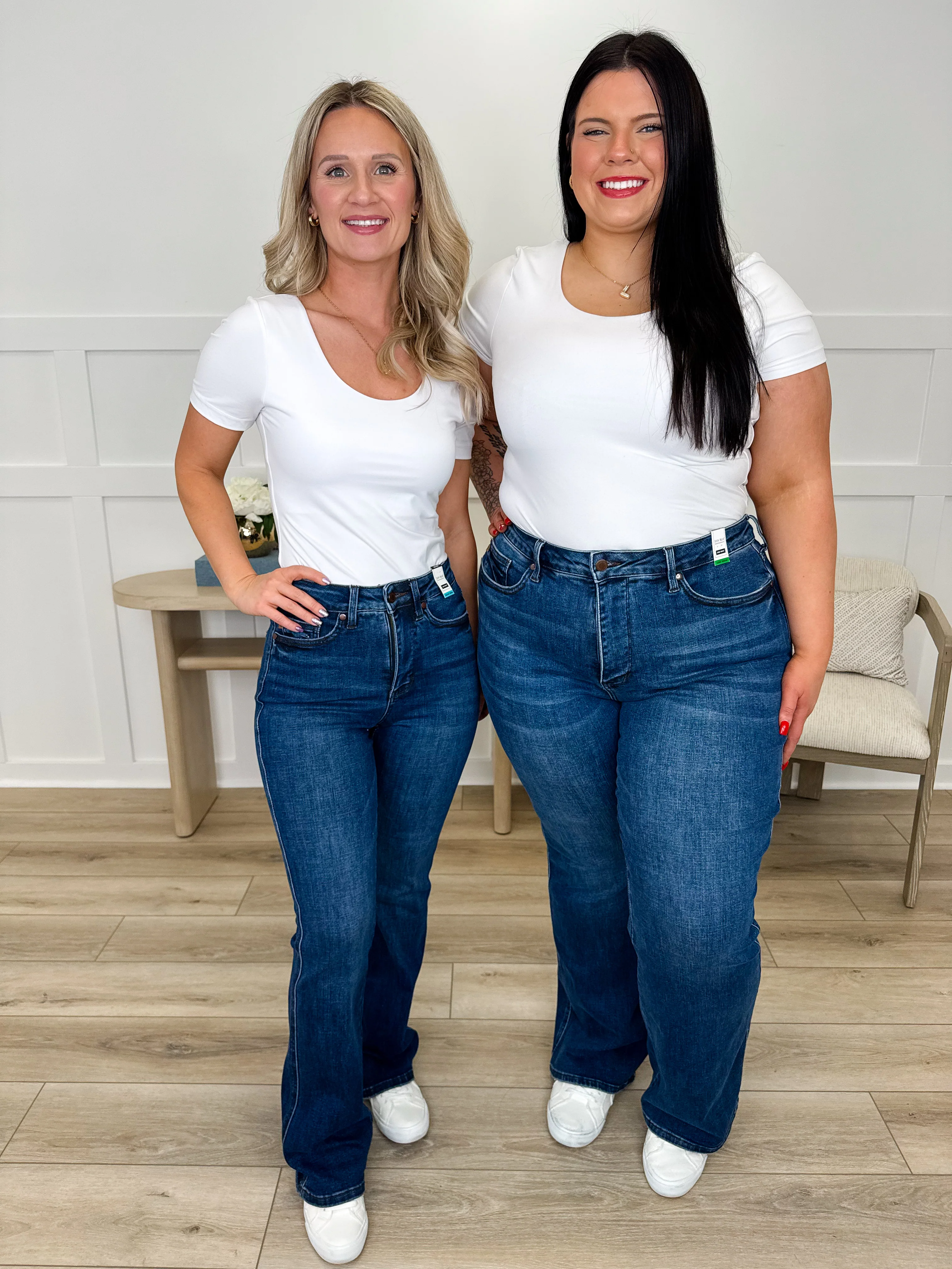 Judy Blue Cali Tummy Control Bootcut Jeans - Dark Wash (Multiple Inseams, Non-Distressed) - Image 15
