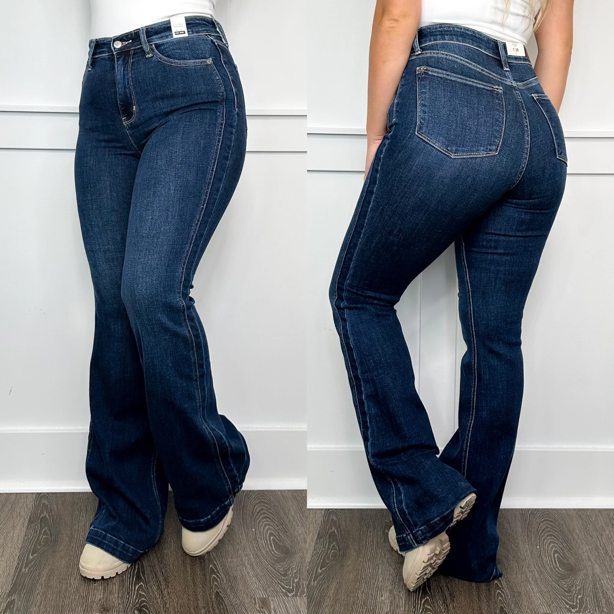 Judy Blue Ayla High-Rise Flare Dark Wash Jeans - Image 17