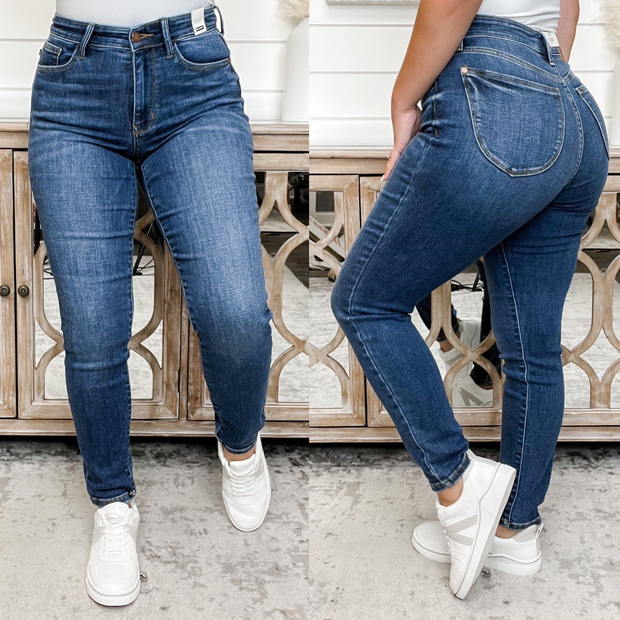 Judy Blue Lindsey "Butt Lifting" High-Rise Slim Straight Leg Jeans - Image 3
