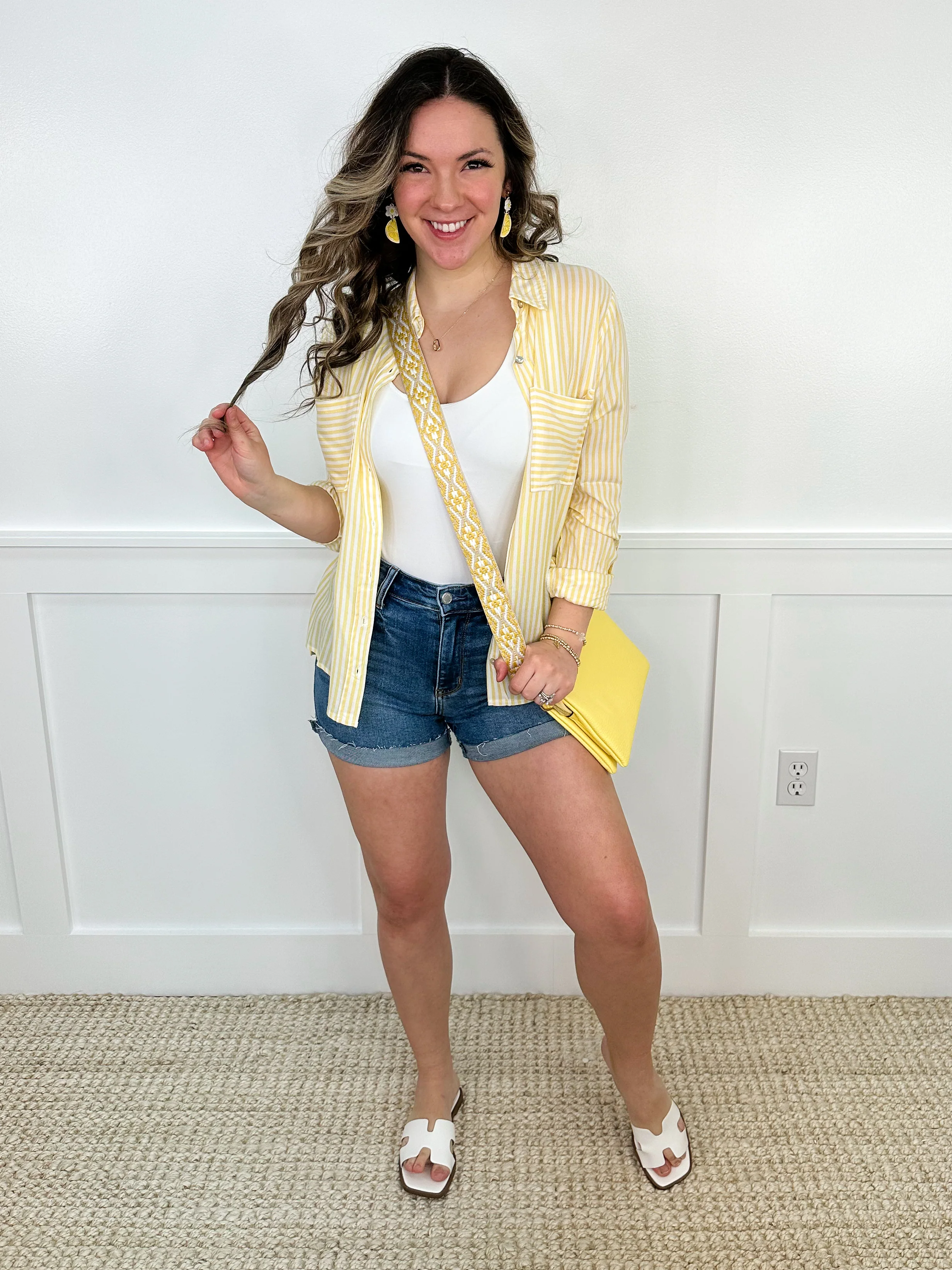 Judy Blue Zoey High-Rise Denim Shorts - Medium Wash (Raw Hem, Non-Distressed) - Image 20