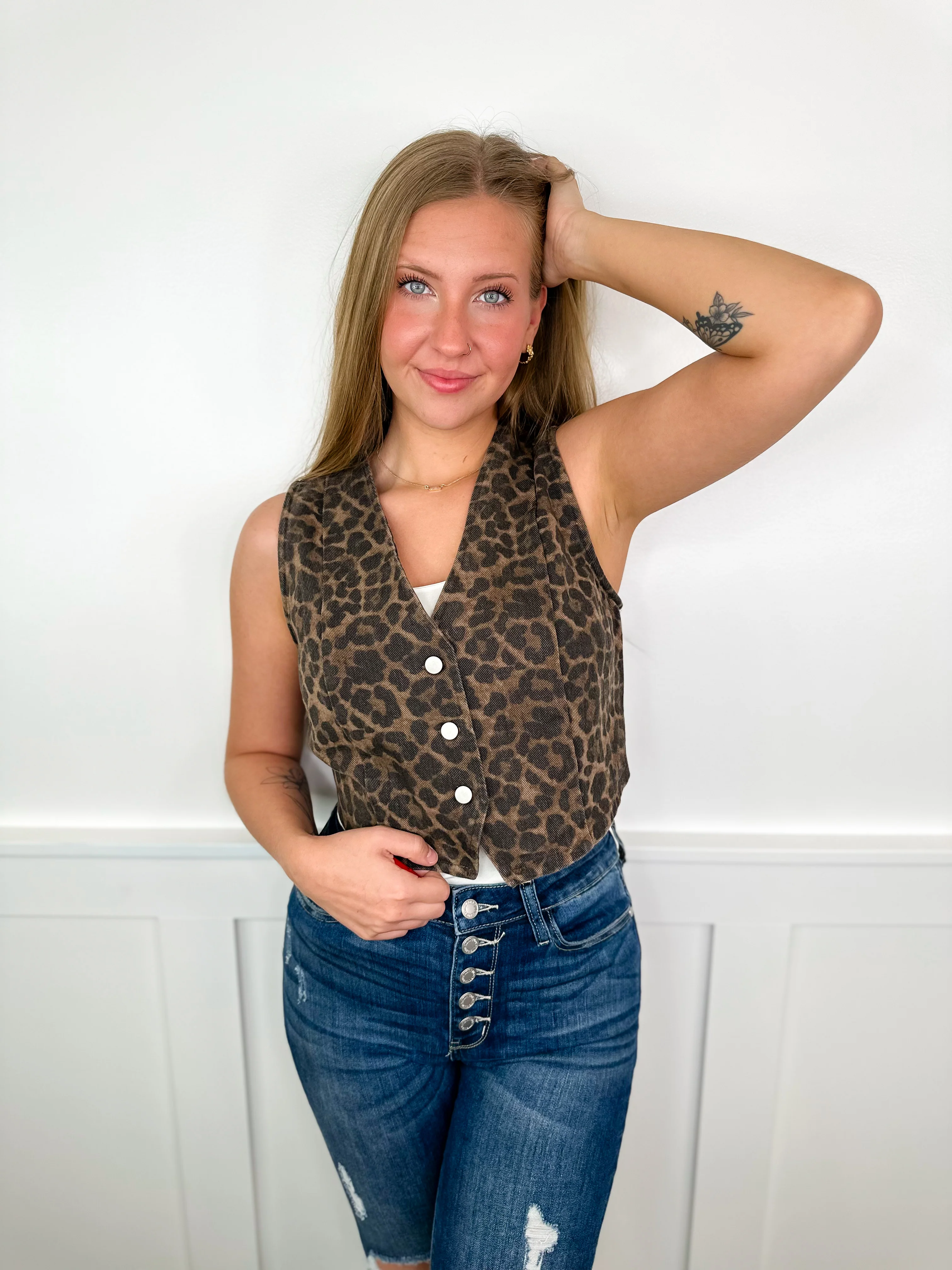 Just Curious Cotton Avery Mae Cropped Vest Top- 2 Colors! - Image 5