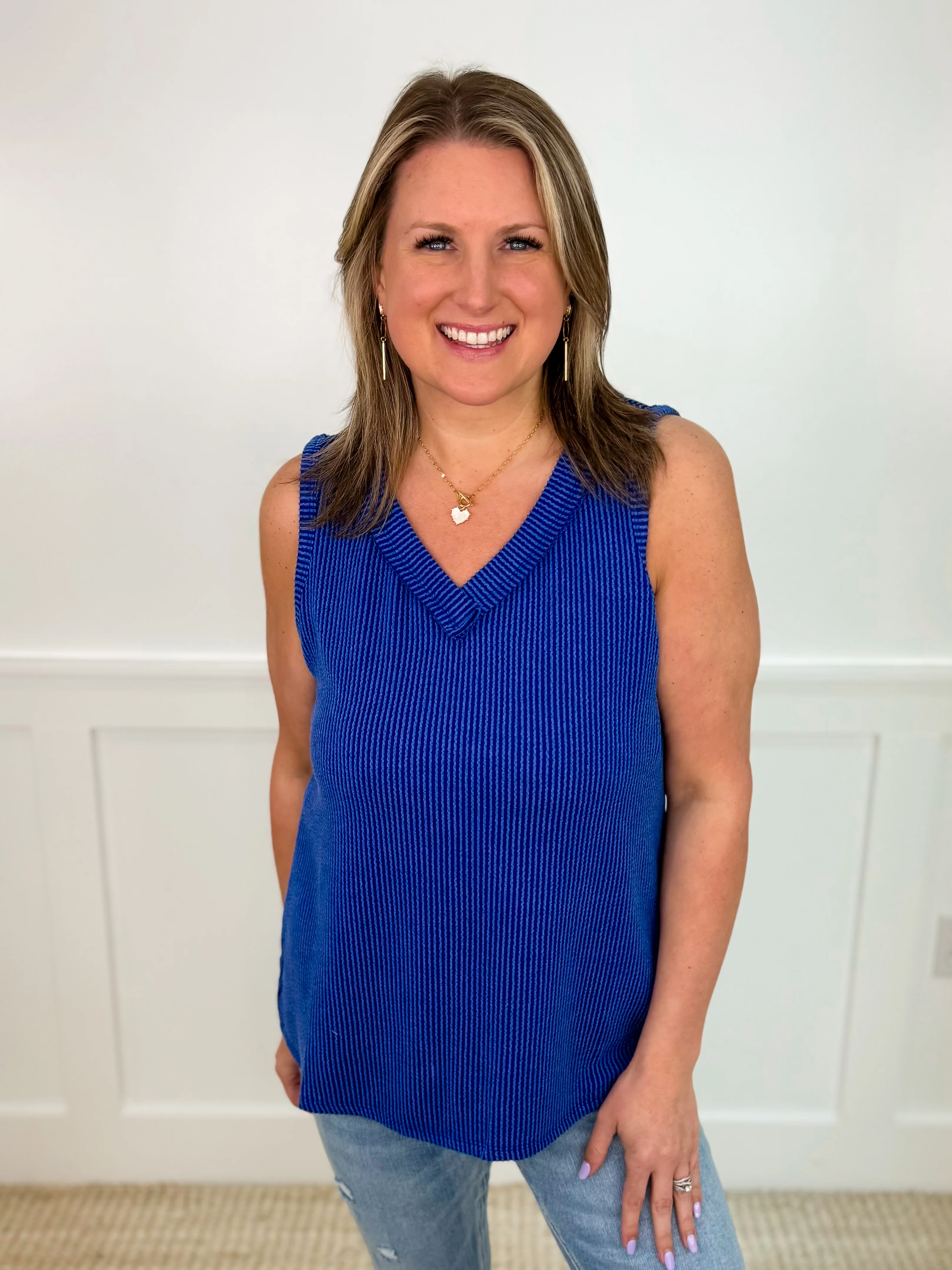 Just Hold on Ribbed Avery Mae Tank Top - 8 colors! - Image 3