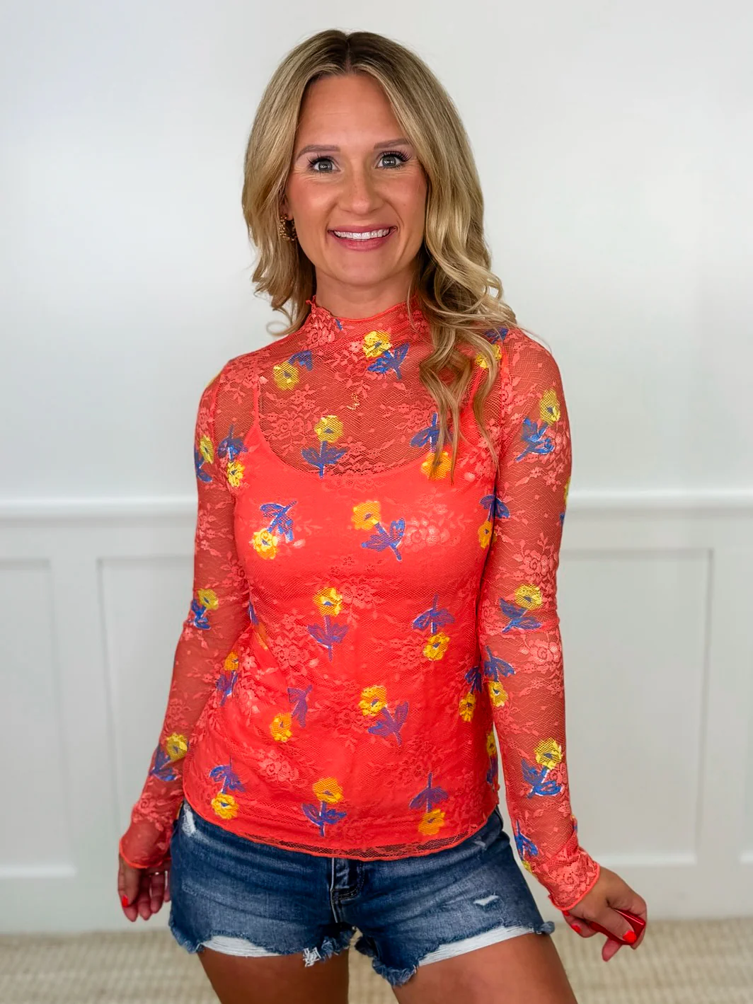 Just Keep Blooming Lace Long Sleeve Avery Mae Top - 4 colors! - Image 5