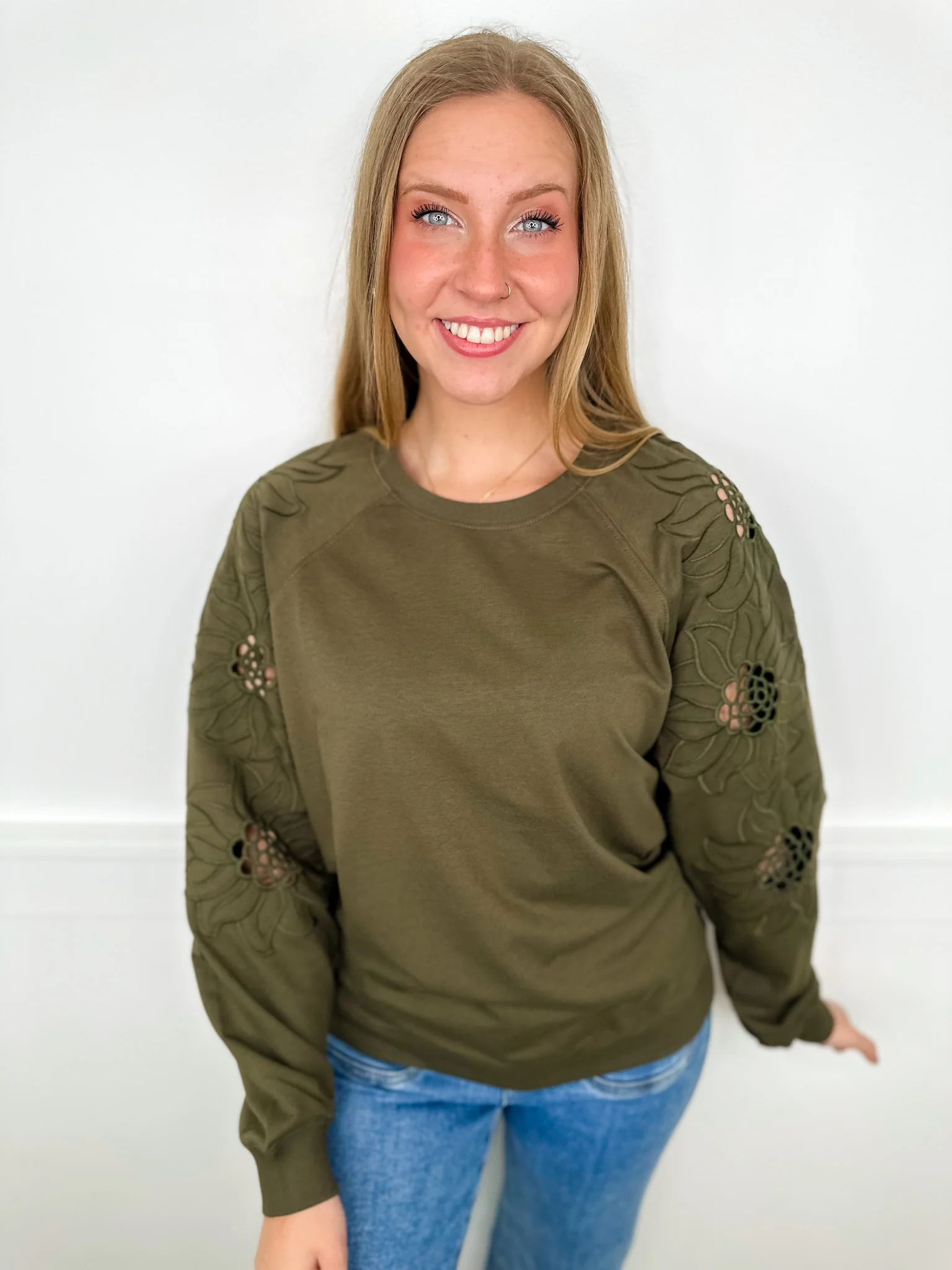 Just Say the Word Cotton Blend Long Sleeve Avery Mae Top - 3 colors! - Image 2