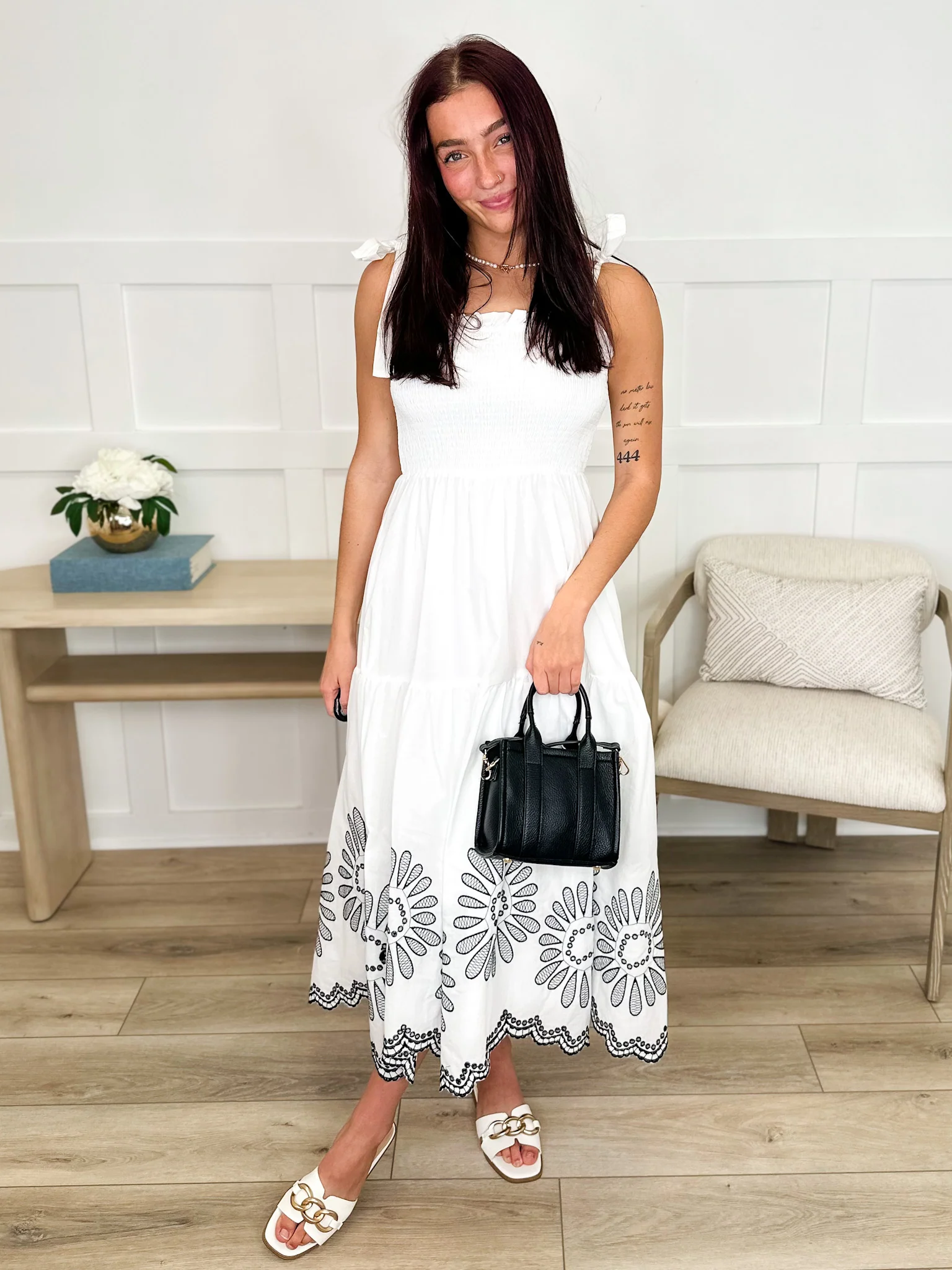 Just the Beginning Cotton White Avery Mae Dress - Image 3
