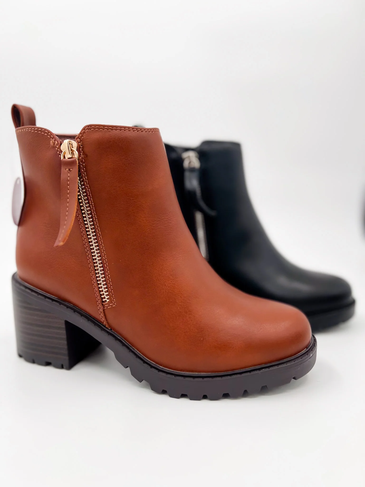 Keep That Smile Faux Leather Booties - 2 options!
