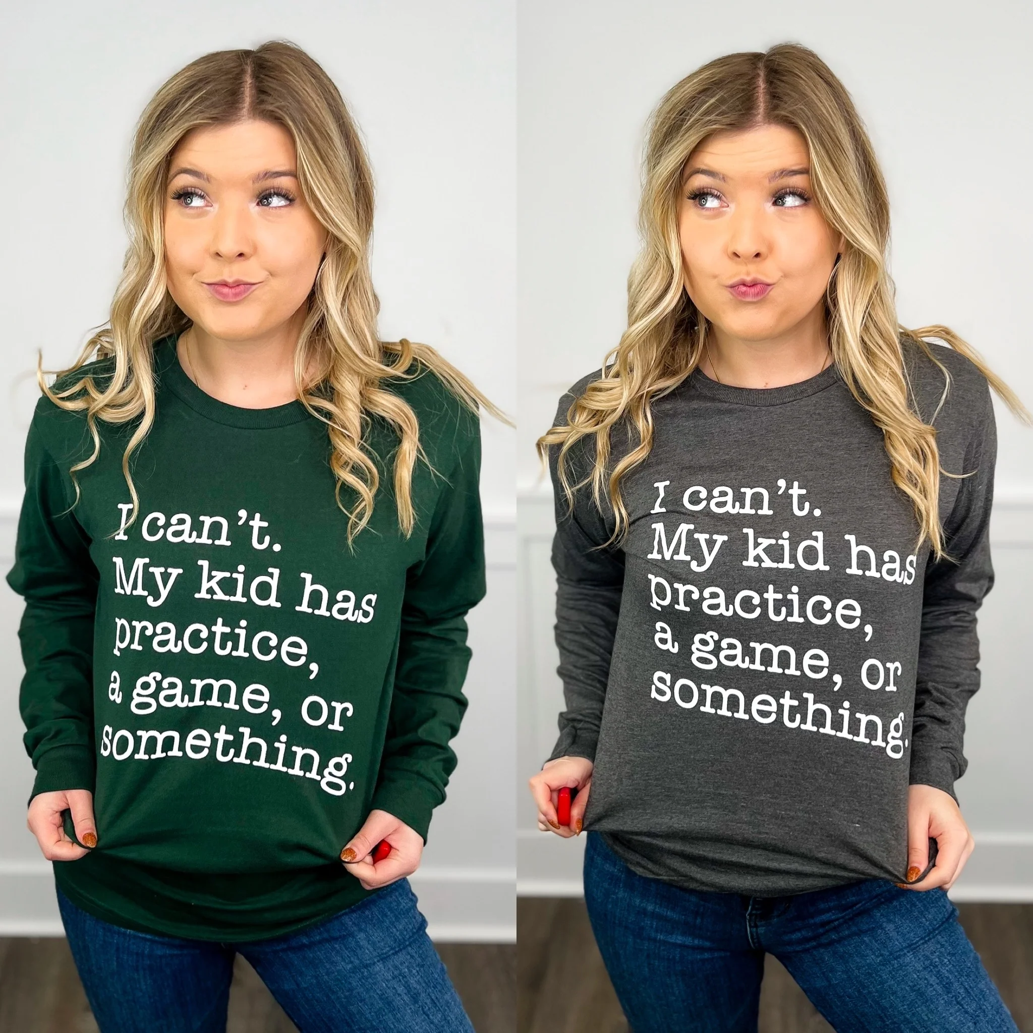 Kid Has Practice Cotton Long Sleeve Avery Mae Graphic Tee Shirt - 2 colors! - Image 2