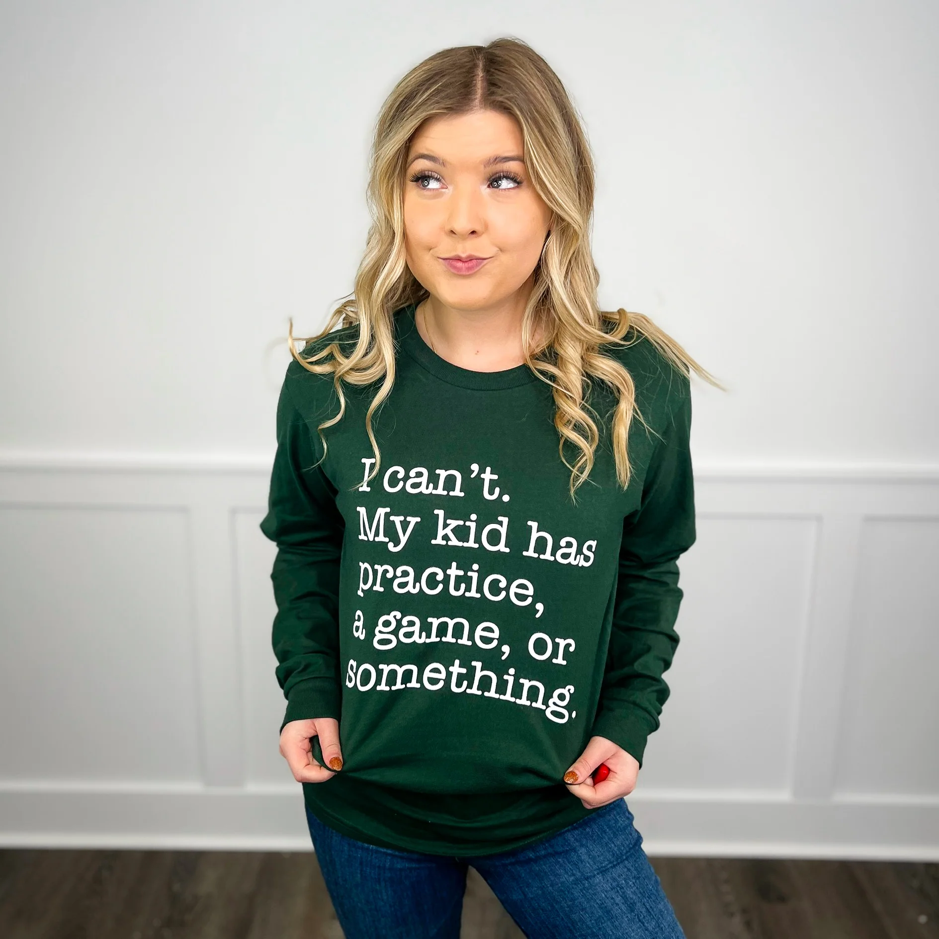 Kid Has Practice Cotton Long Sleeve Avery Mae Graphic Tee Shirt - 2 colors! - Image 5