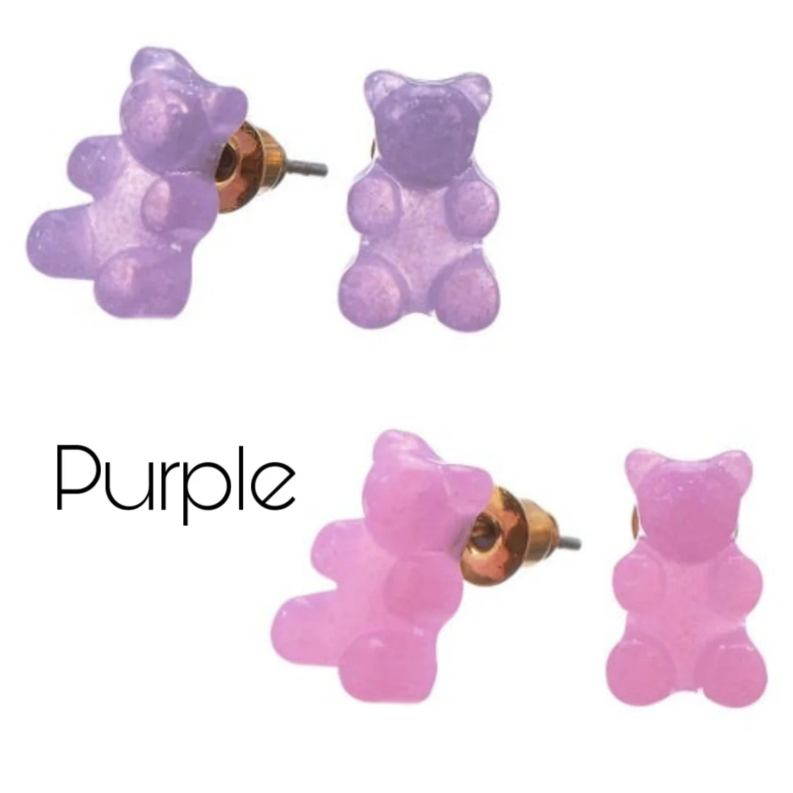 Kids Beary Best Stud Earring Set - 3 colors! - Image 2