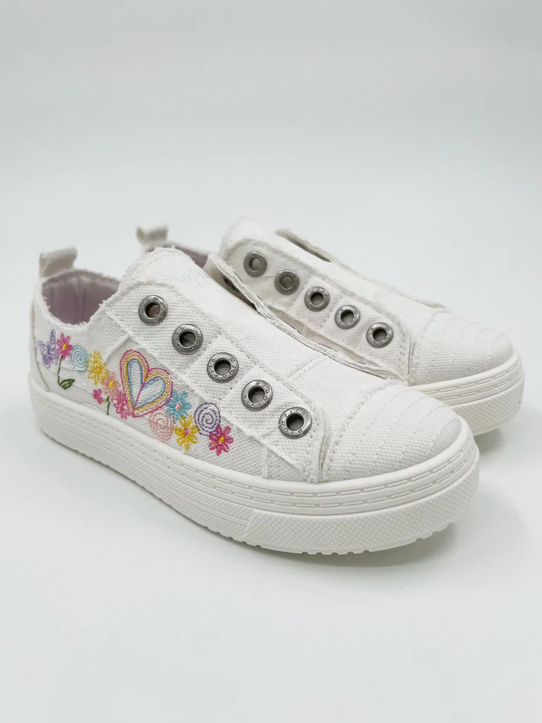 Kids Blowfish OMG How Cute Canvas White Sneakers - Image 2