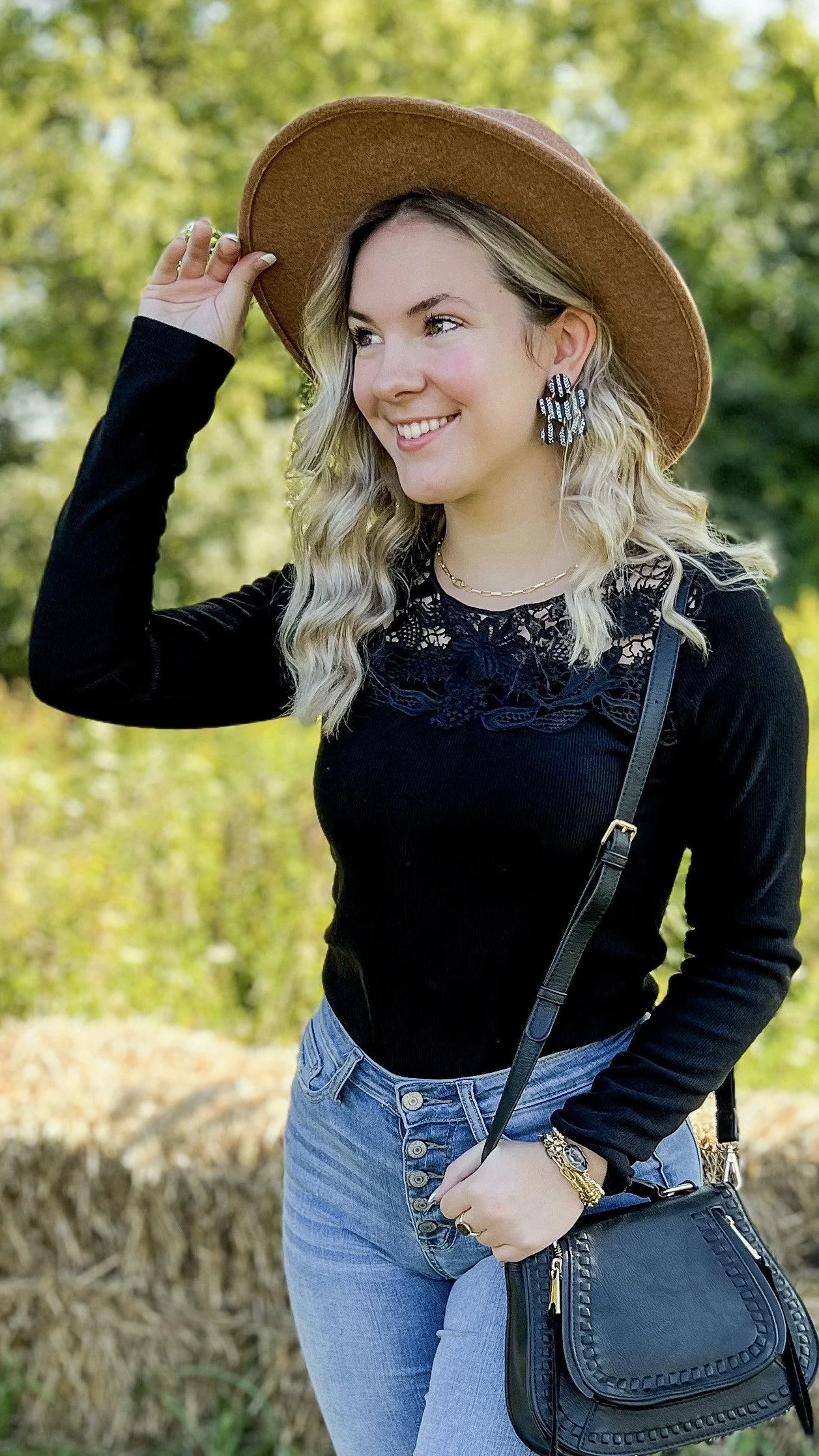 Laced Over White Birch Ribbed Top - 2 colors! - Image 3