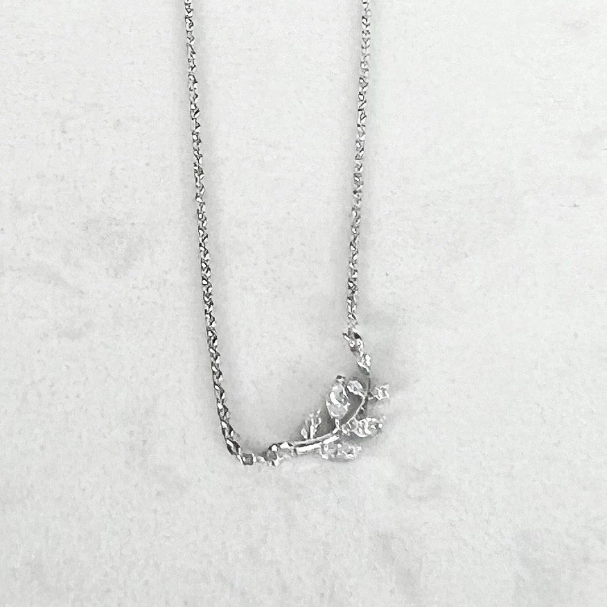 Leaf It at That Silver Necklace