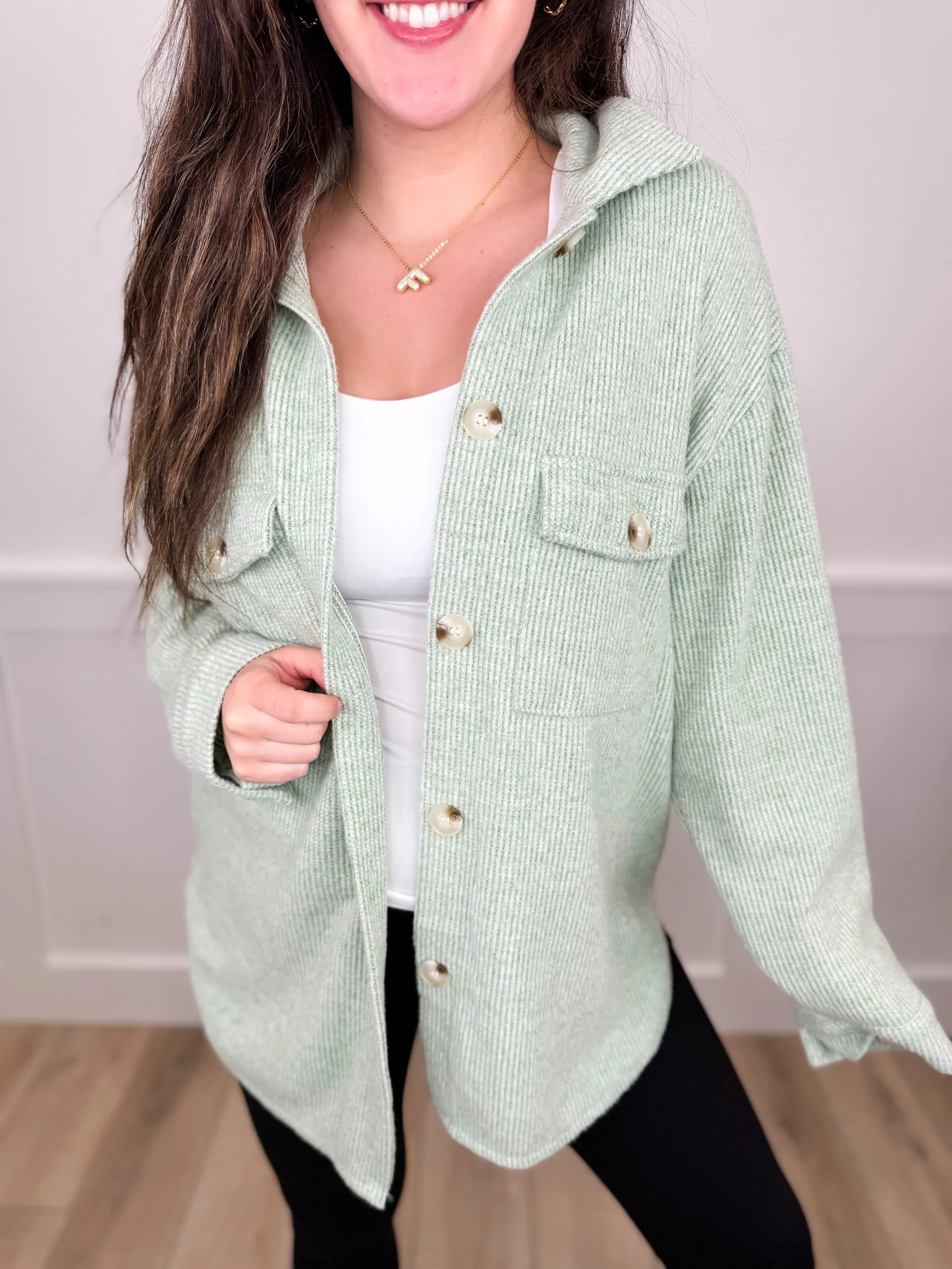 Look No Further Knit Long Sleeve Avery Mae Button Up Top - 4 colors! - Image 5