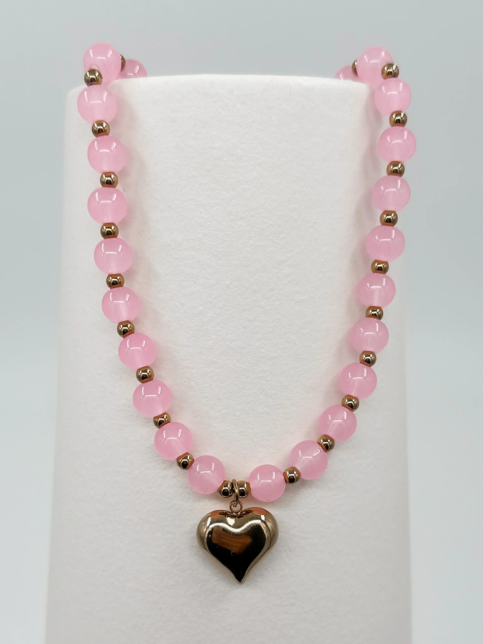 Lovestruck Loop Beaded Gold Necklace