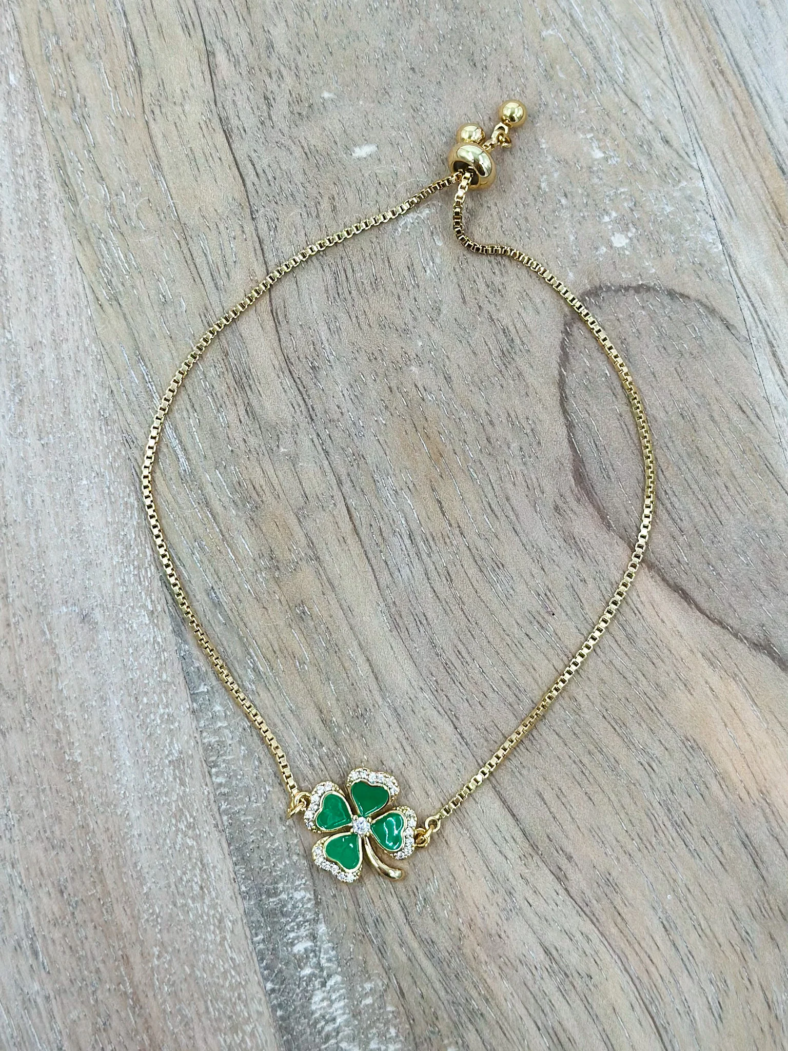 Lucky to Know You Gold Bracelet