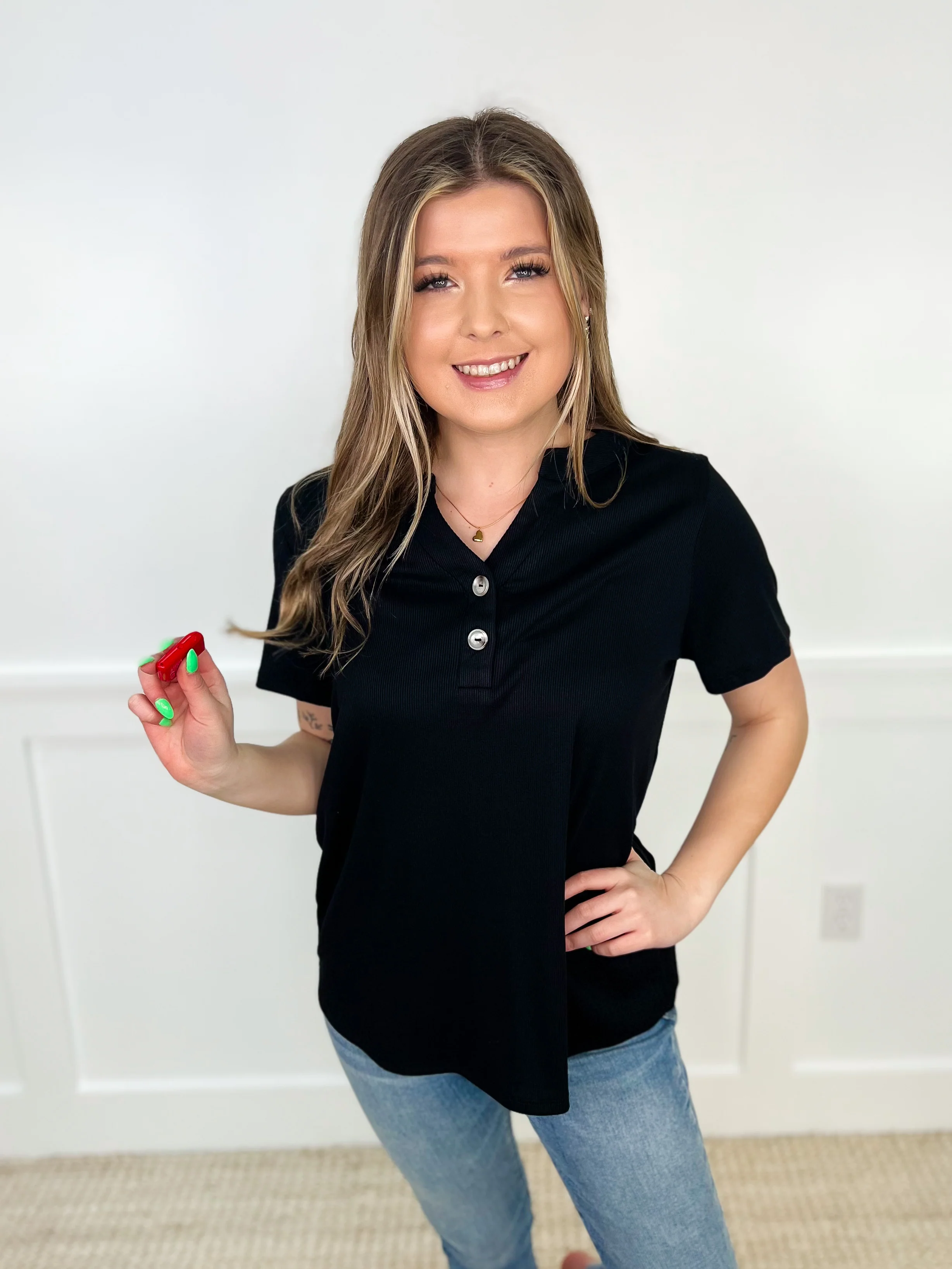 Made it Back Ribbed Short Sleeve Avery Mae Top - 8 colors! - Image 3