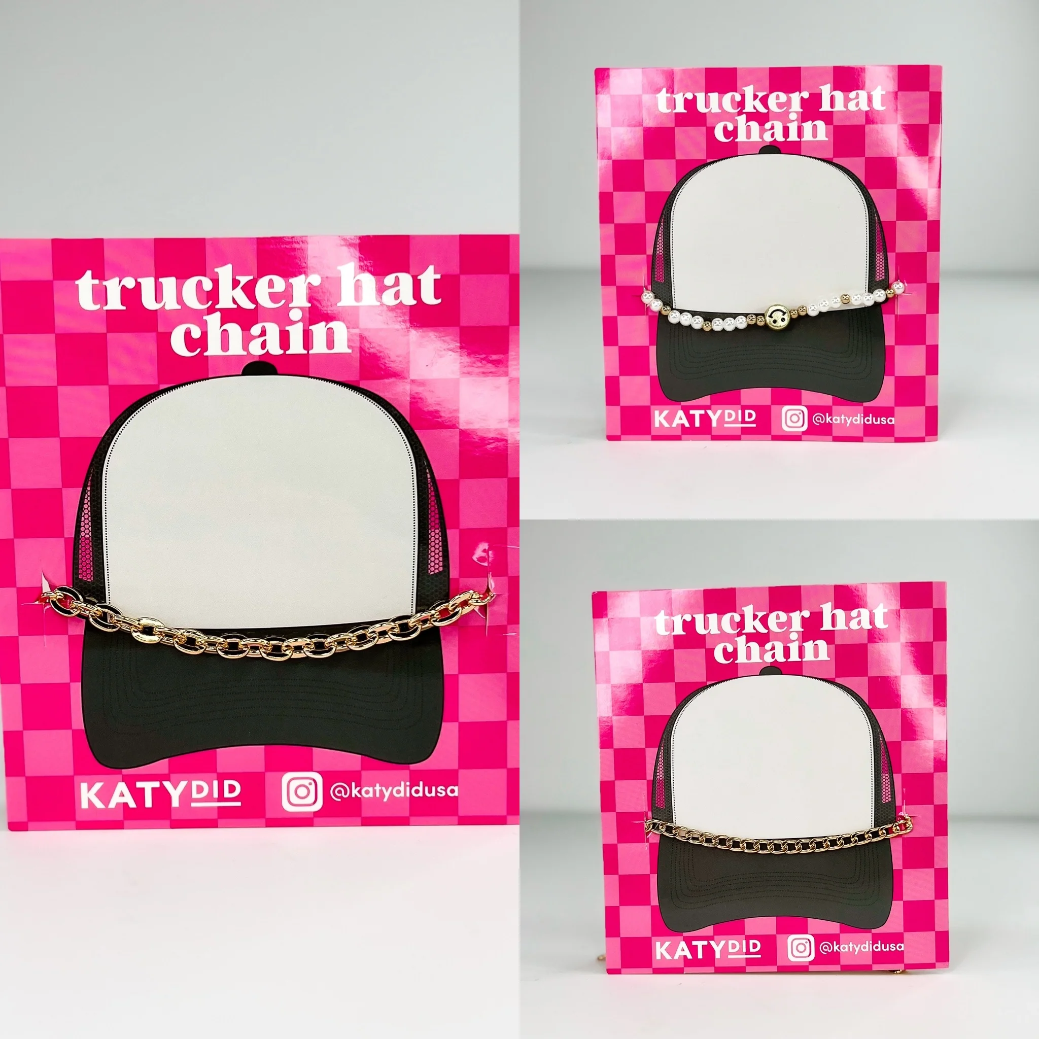 Make it Fancy Trucker Hat Gold Chain - 3 options!