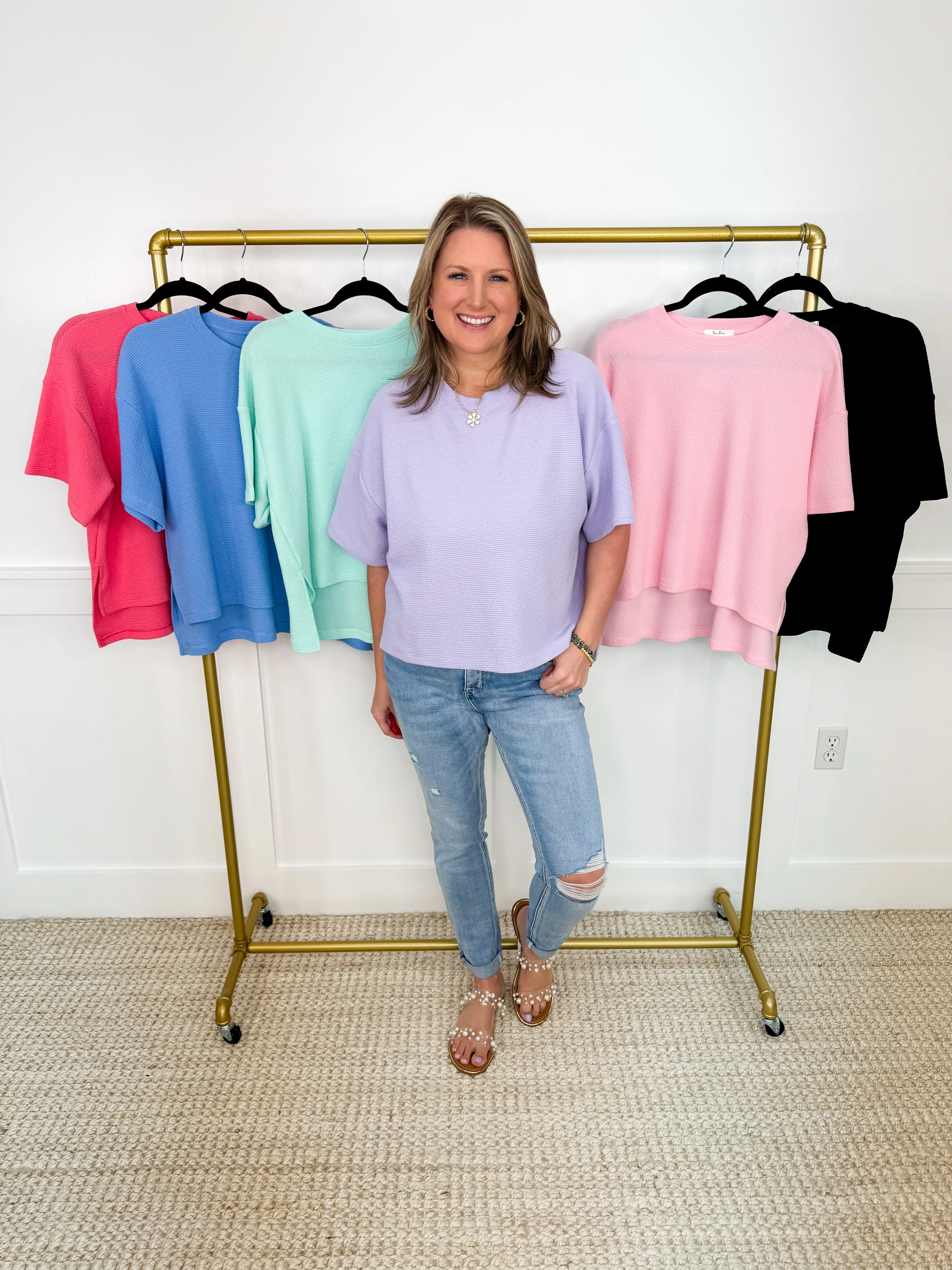 Make You Mine Knit Short Sleeve Avery Mae Top - 8 colors! - Image 2