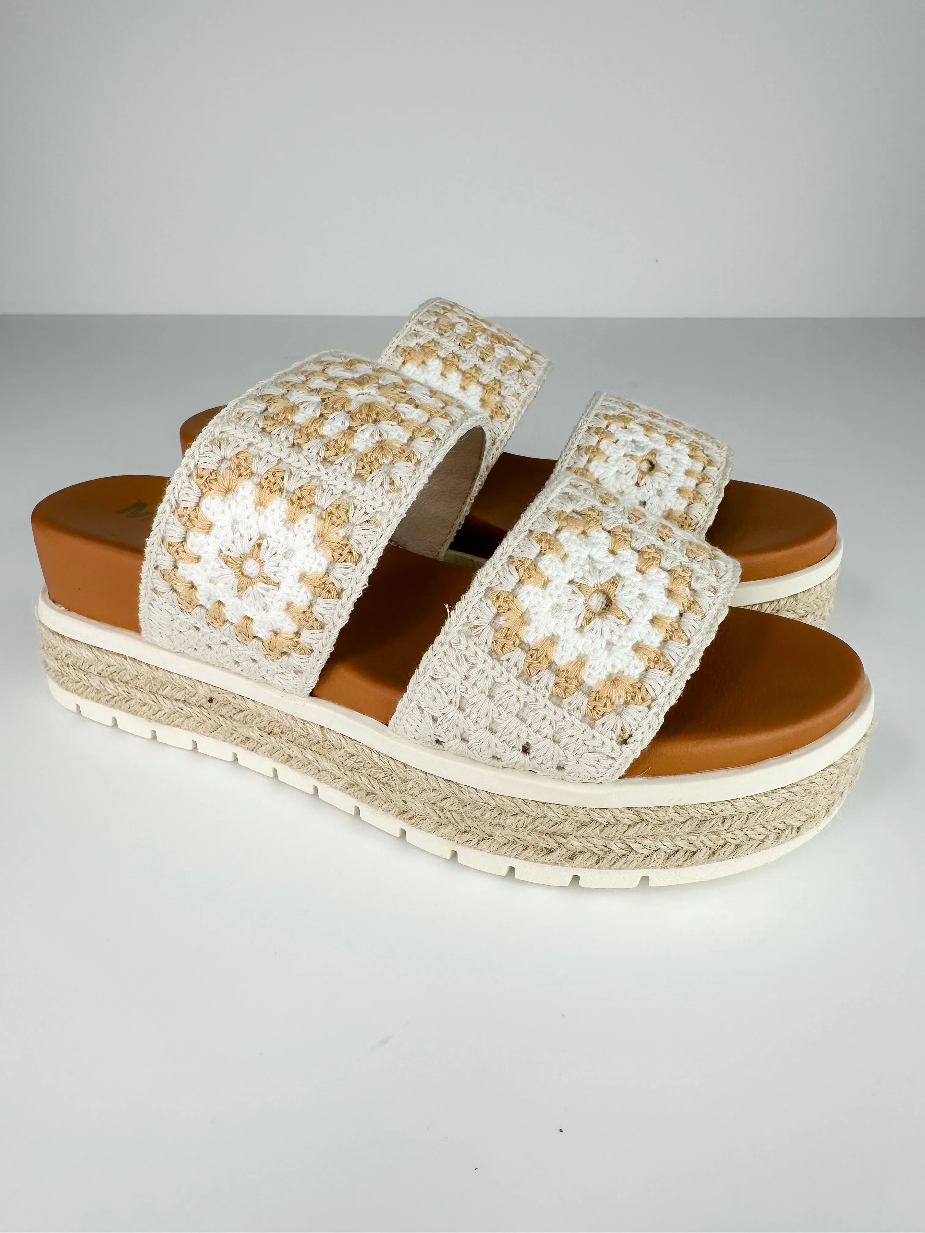 MIA Stepping Into the Light Oat Platform Sandals