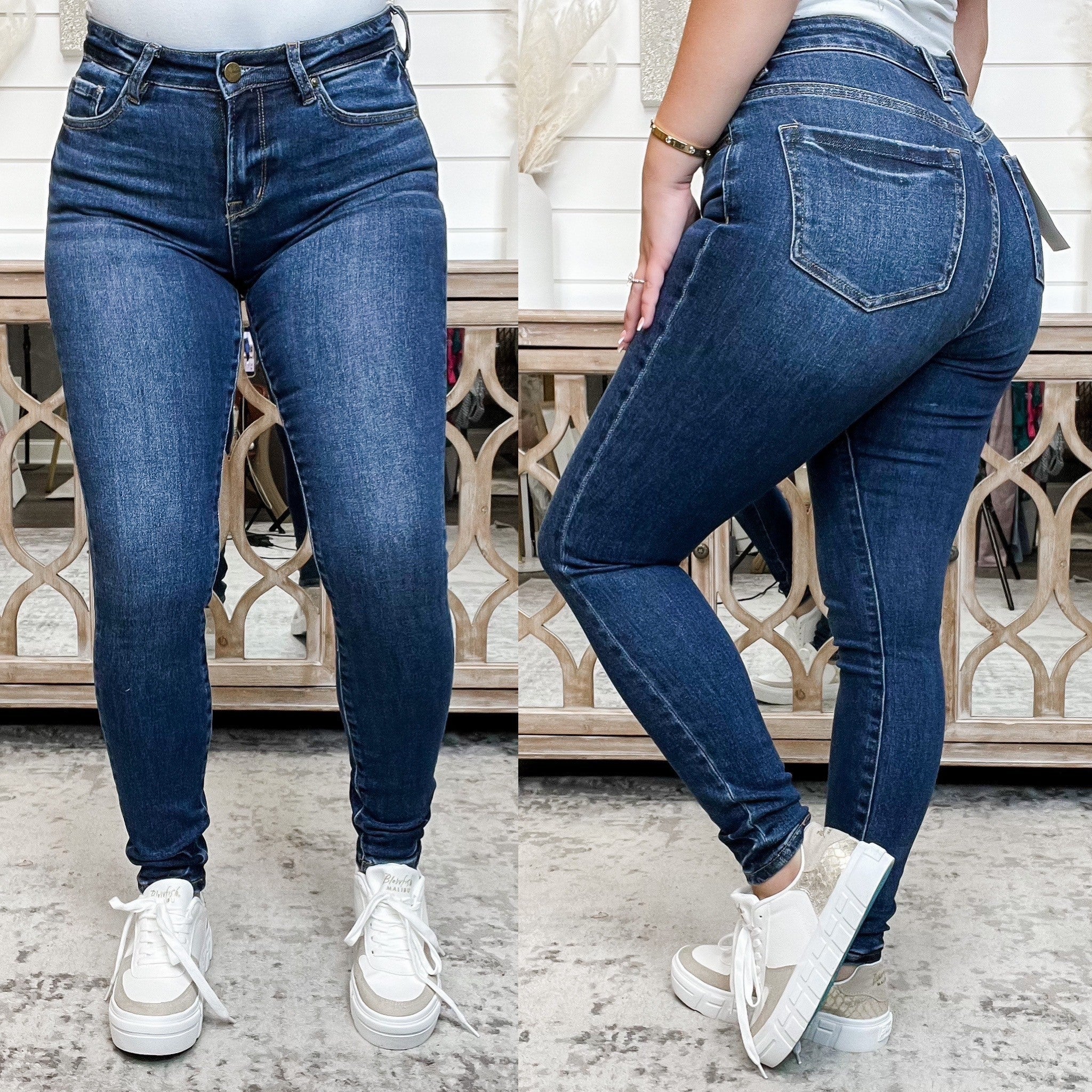 Mila High-Rise Mica Skinny Blue Jeans