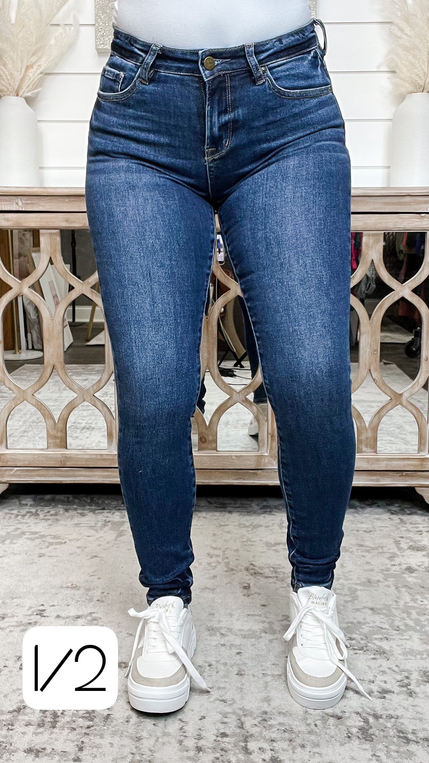 Mila High-Rise Mica Skinny Blue Jeans - Image 2
